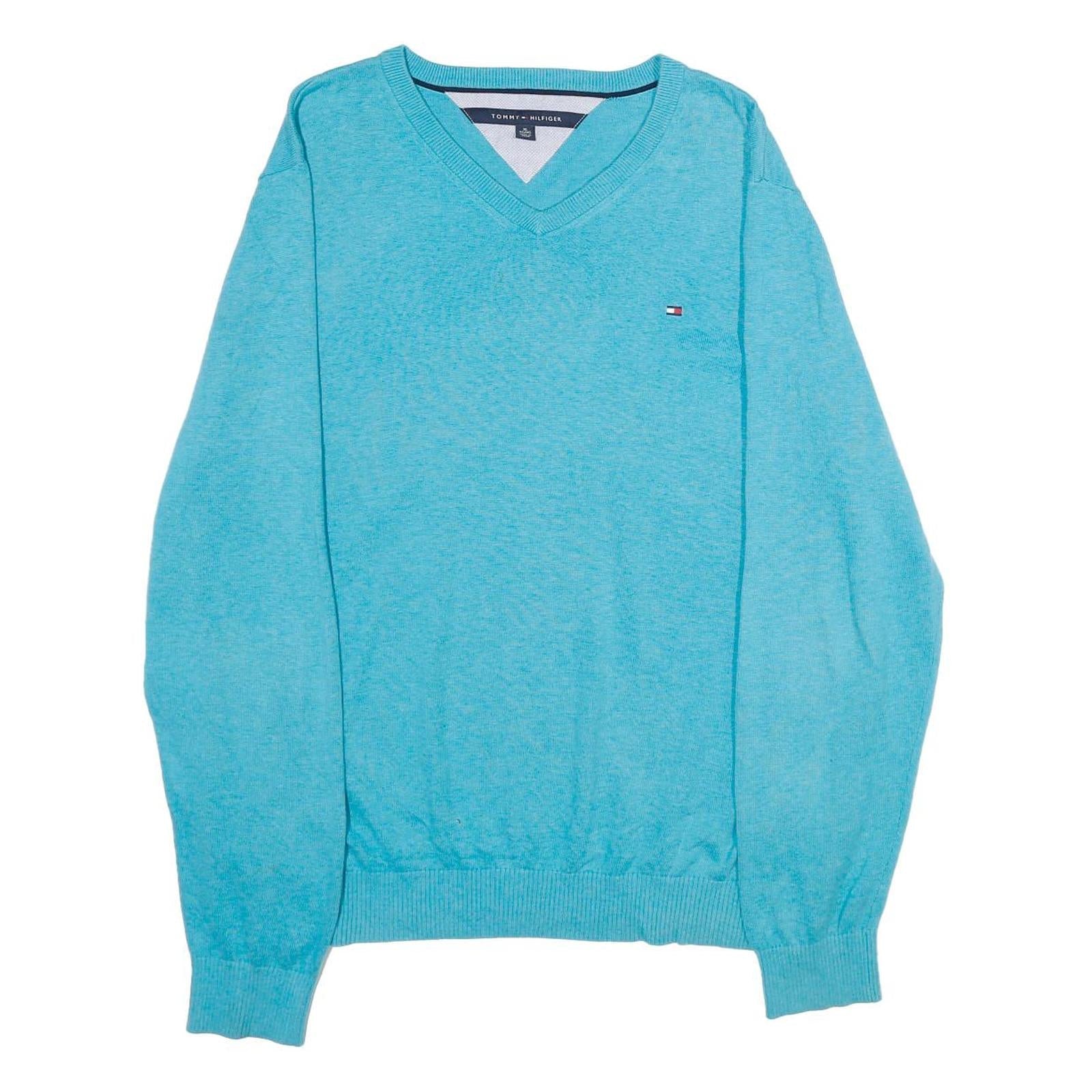 Buy TOMMY HILFIGER Mens Blue Plain V-Neck Basic Knit Jumper XL Cotton Lightweight Refurbished - $27.29 TOMMY HILFIGER Mens Blue Plain V-Neck Basic Knit Jumper XL Cotton Lightweight Refurbished - N/A refurbished available on Cerqular