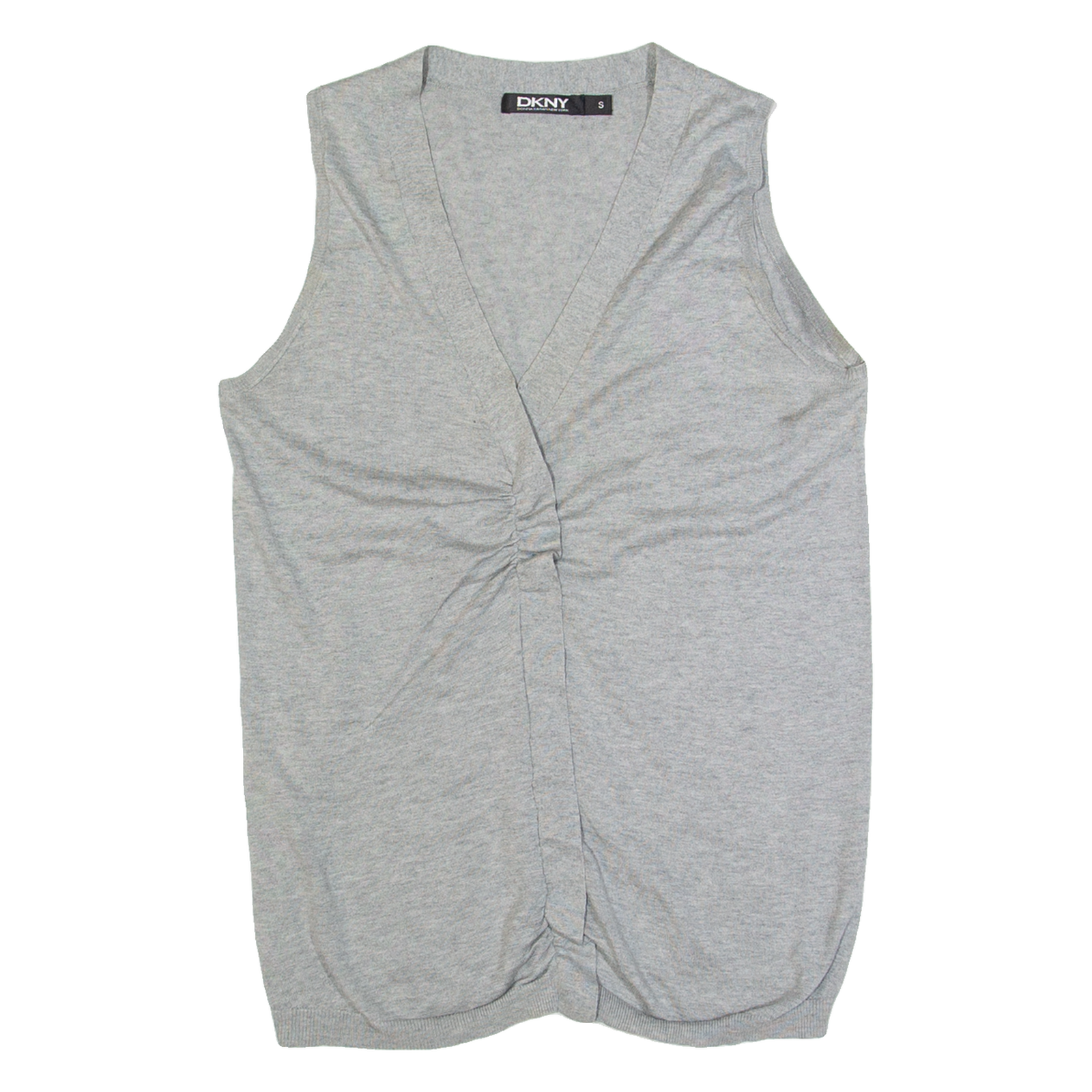 DKNY Womens Top Grey V-Neck Sleeveless S Refurbished - N/A refurbished available on Cerqular