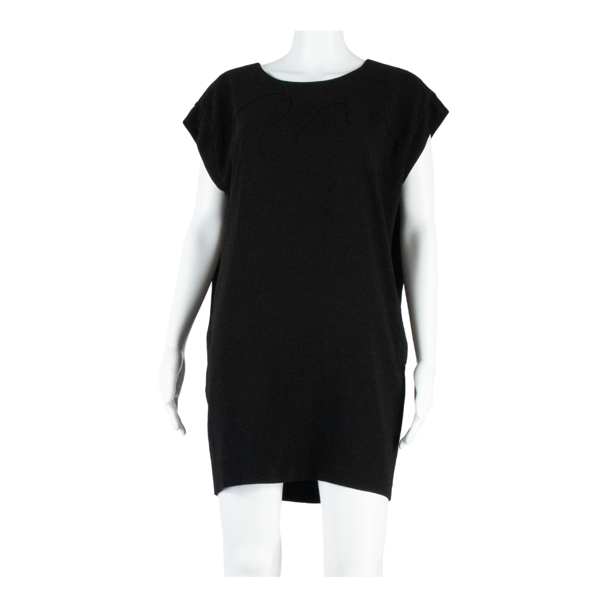WHISTLES Oversized Womens Shift Dress Black Short Sleeve Knee Length UK 8 Refurbished - N/A refurbished available on Cerqular