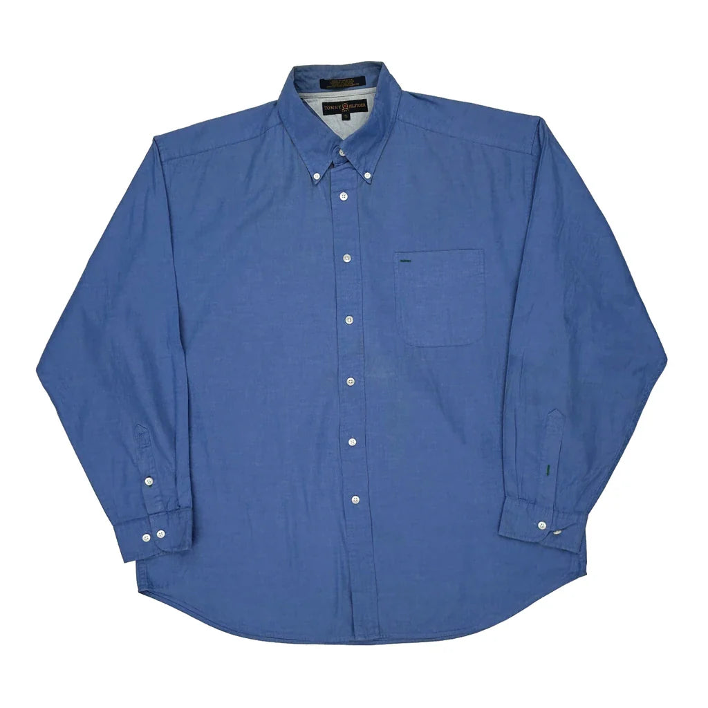 Golf Tommy Hilfiger Shirt - XL Blue Cotton Refurbished - Thrifted (note: this is a term often used to describe second- refurbished available on Cerqular
