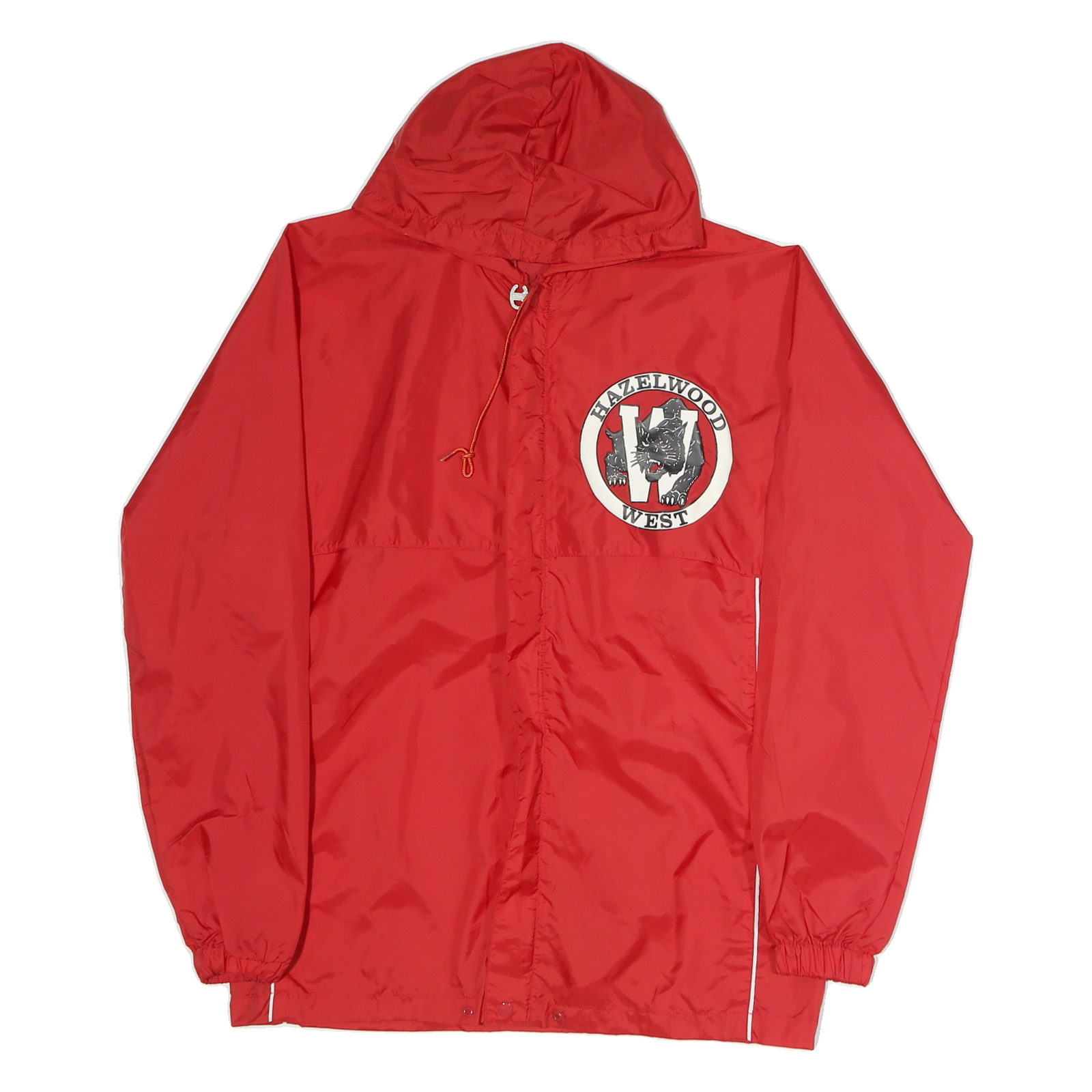 CHAMPION Mens Red Hazelwood West Logo Zip Jacket S Polyester Hooded Sportswear Refurbished - N/A refurbished available on Cerqular