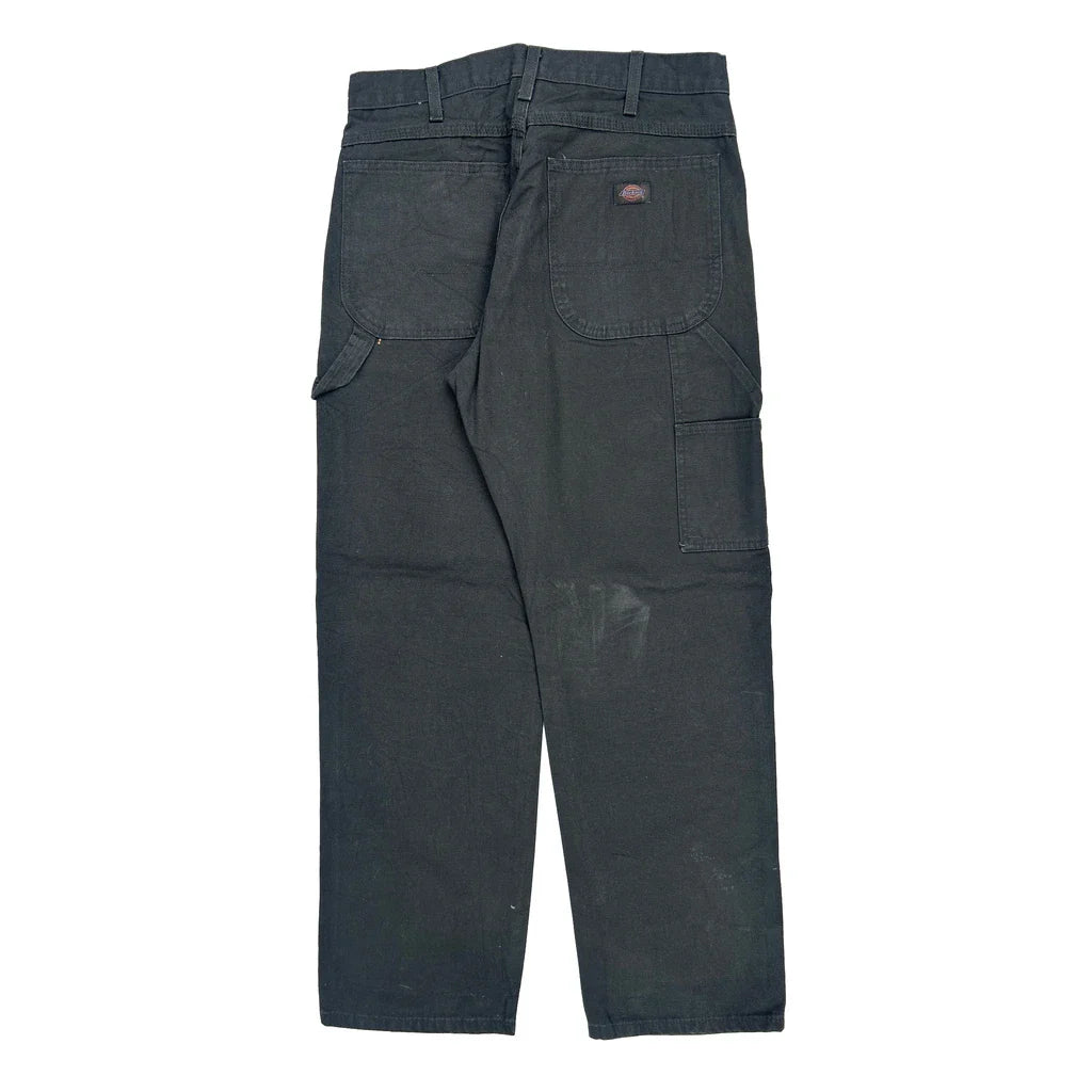 Dickies Carpenter Trousers - 32W 31L Black Cotton Refurbished - Thrifted (note: this is a term often used to describe second- refurbished available on Cerqular