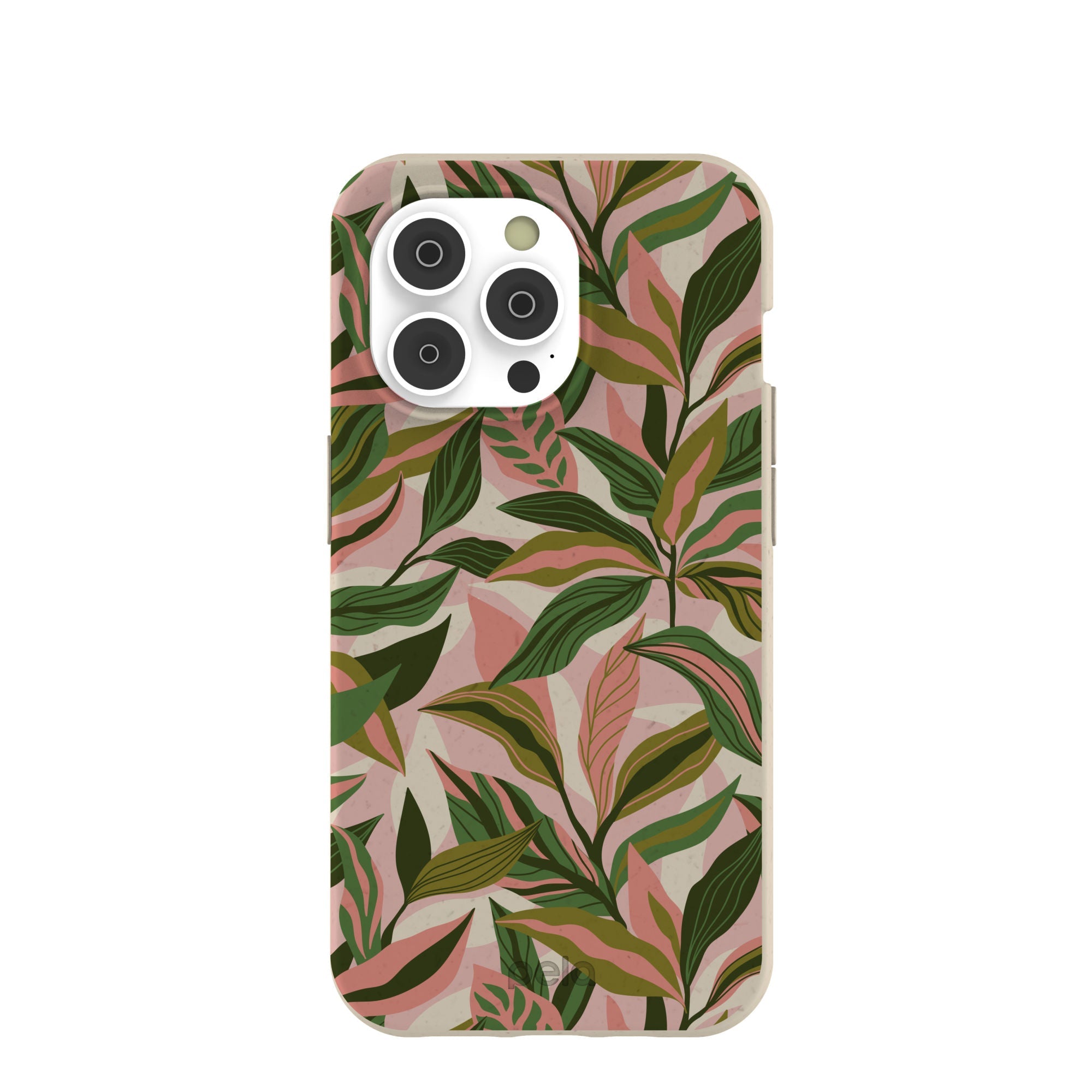 London Fog Pink Botanics iPhone 14 Pro Case Refurbished - Pela Case refurbished available on Cerqular