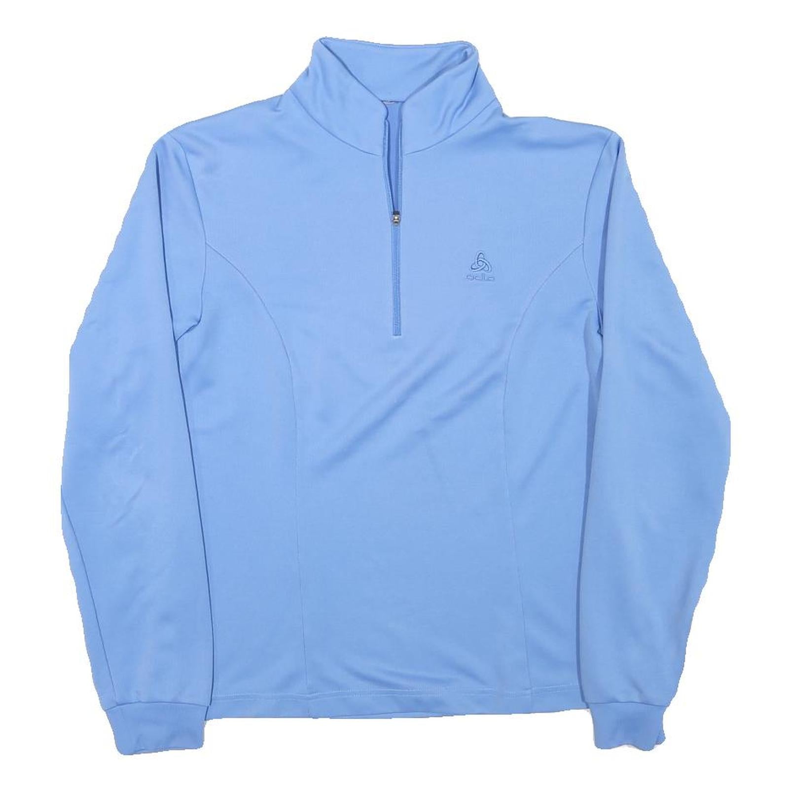 ODLO Womens Blue 1/4 Zip M Performance Sweatshirt Activewear Refurbished - N/A refurbished available on Cerqular