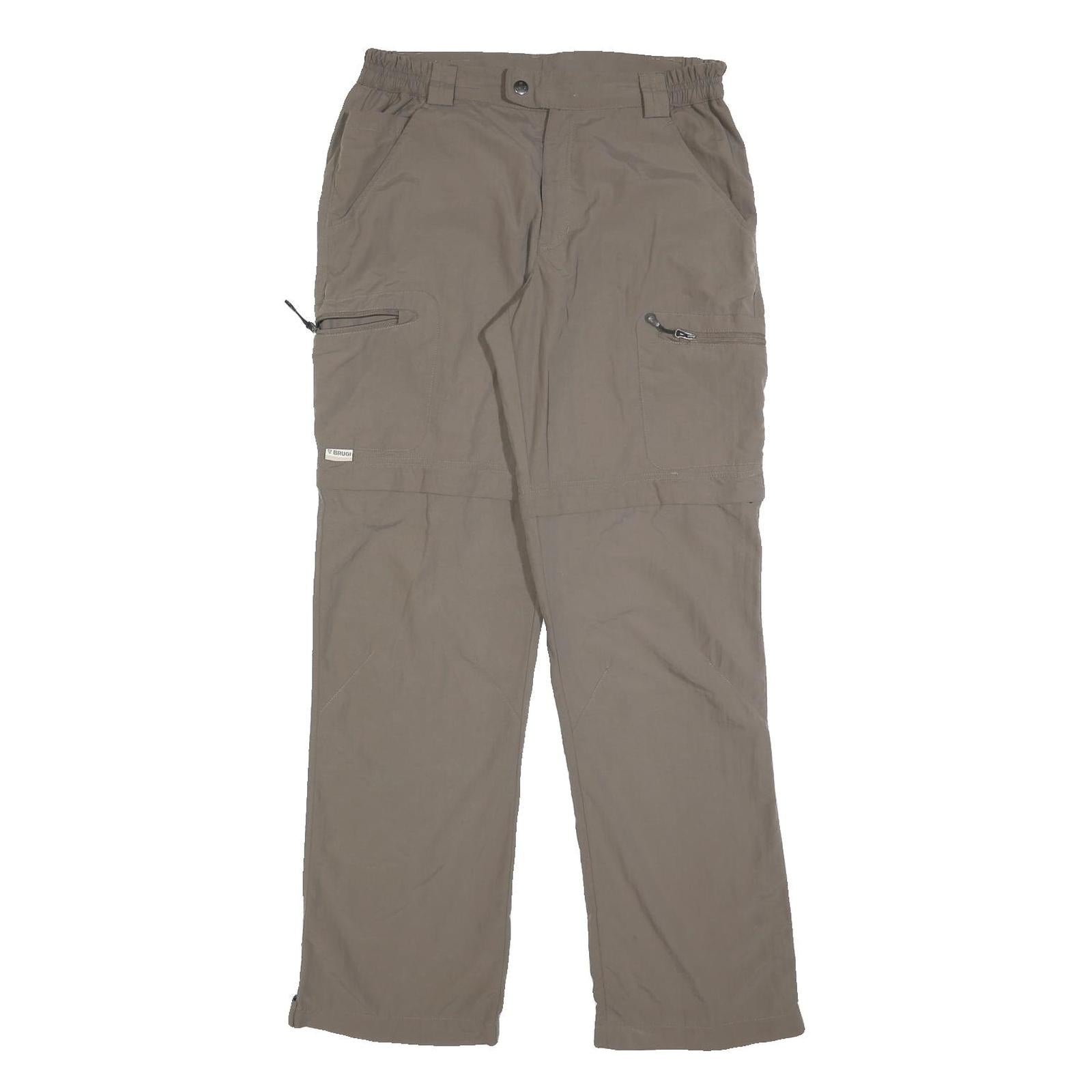 BRUGI Mens Regular Fit Beige Zip Trousers W30 L32 Casual Outdoor Lightweight Refurbished - N/A refurbished available on Cerqular