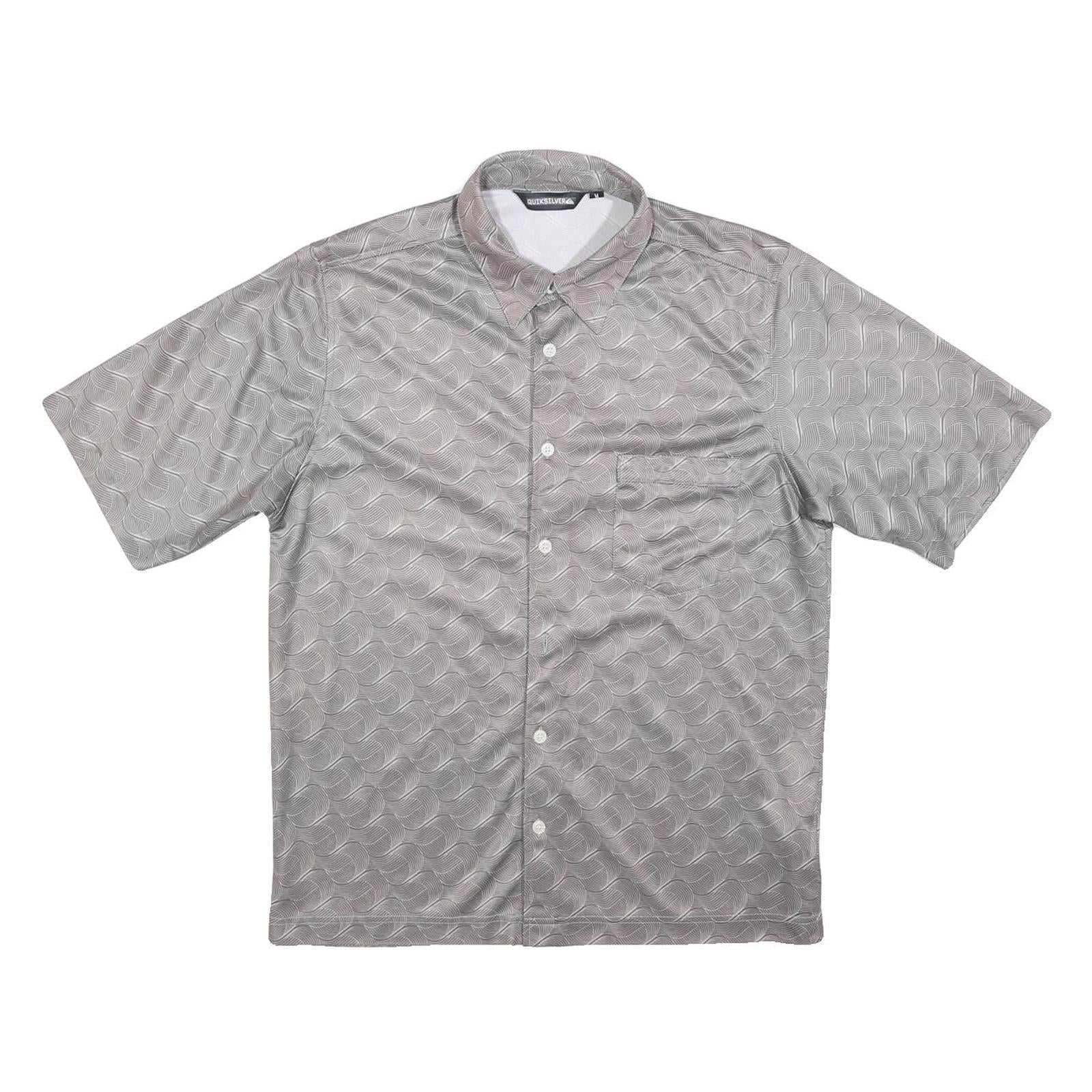 QUIKSILVER Mens Grey Shirt M Short Sleeve Button Polyester Blend Refurbished - N/A refurbished available on Cerqular