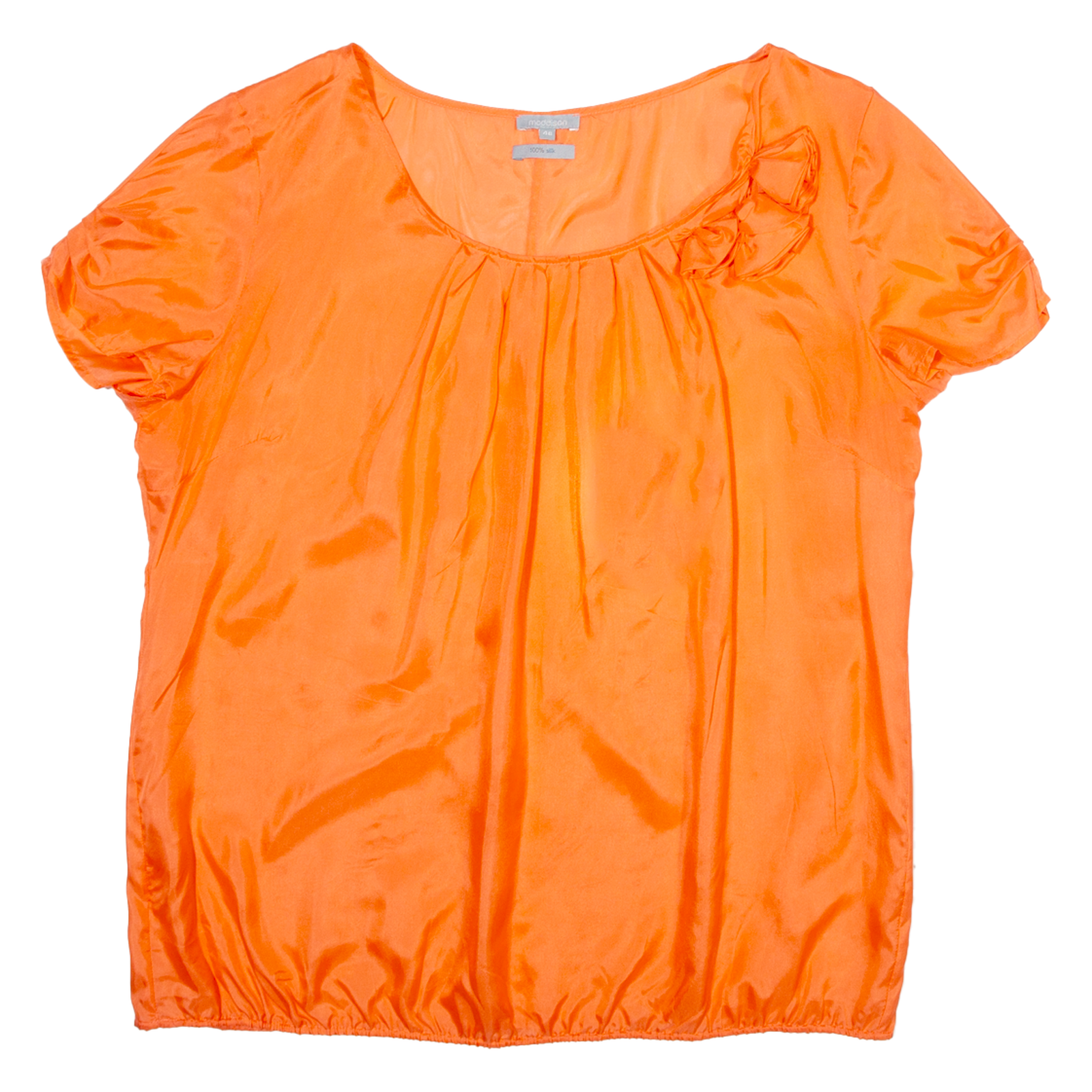 MADDISON Womens Top Orange Silk M Refurbished - N/A refurbished available on Cerqular