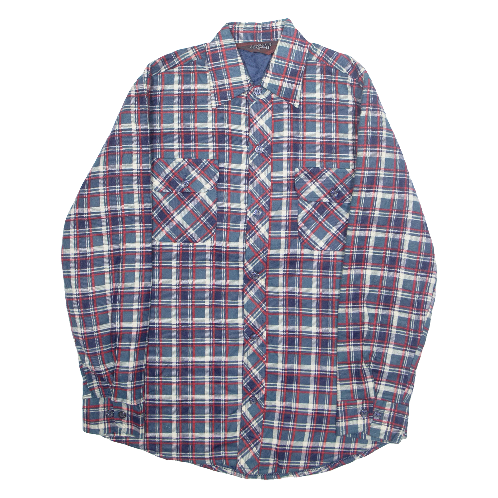 WIND CREST Mens Shirt Blue Check Long Sleeve S Refurbished - N/A refurbished available on Cerqular