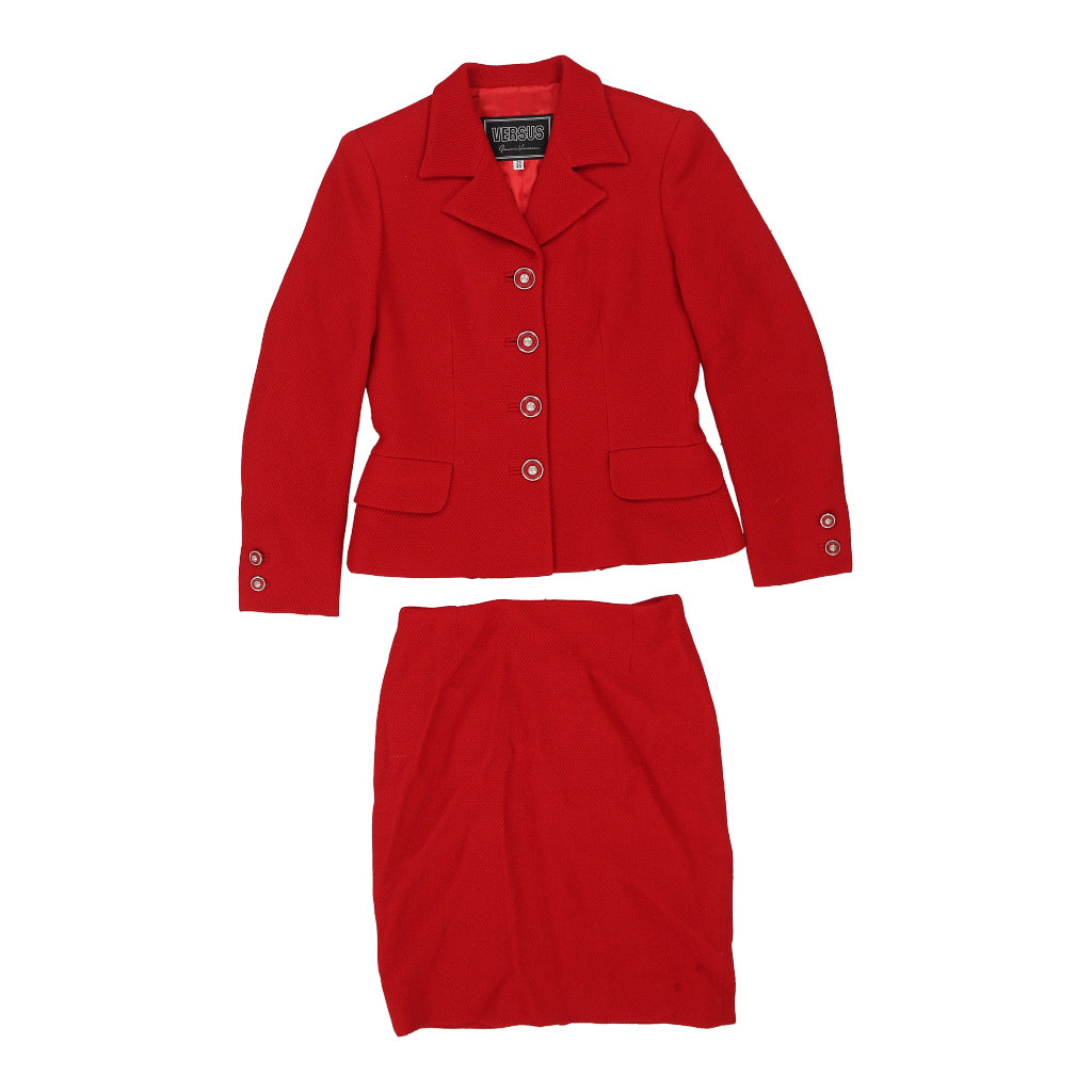 Versus By Versace Full Suit - XS Red Wool | Size: x-small Refurbished - N/A (Preloved Designer is not a specific brand, it refurbished available on Cerqular