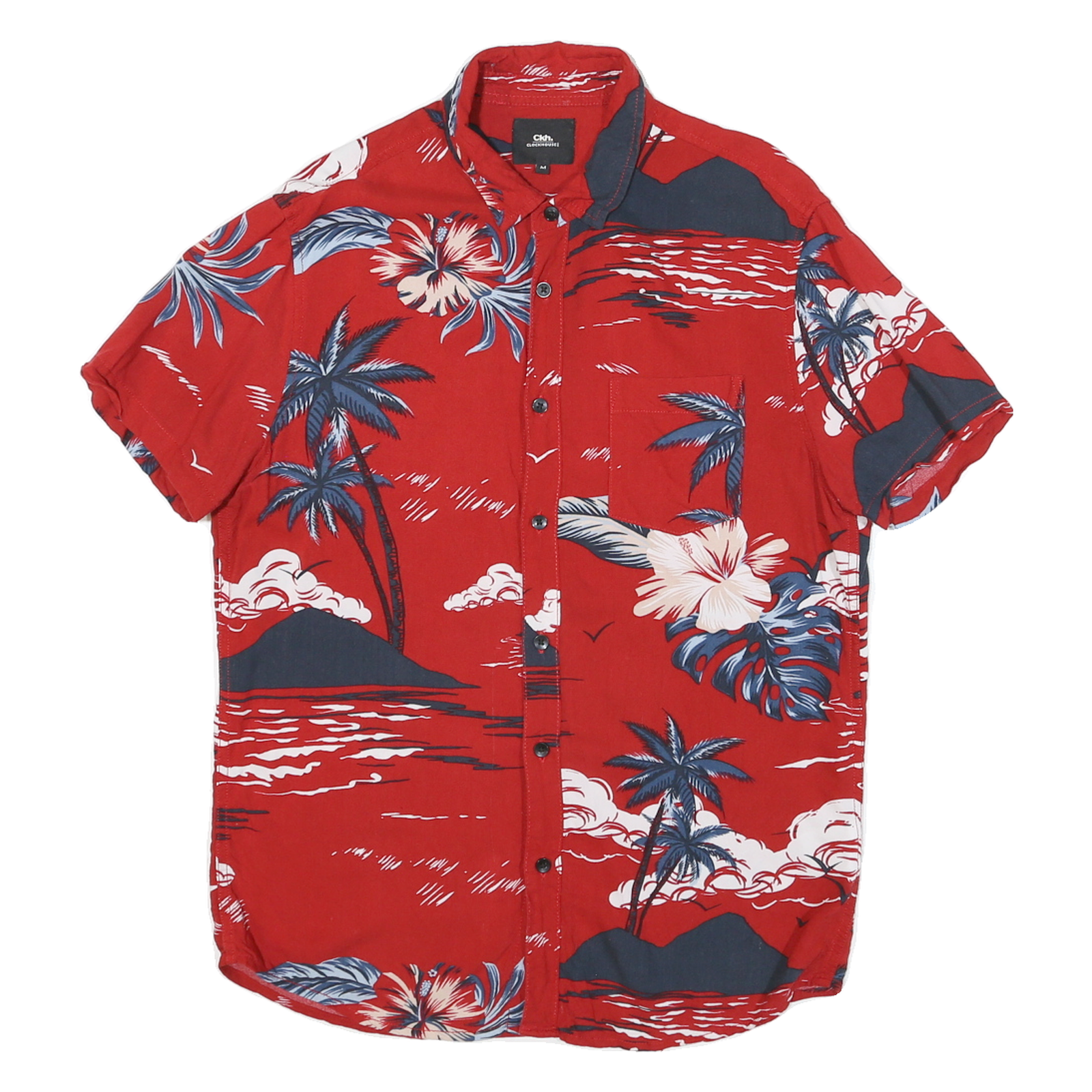 Buy CLOCKHOUSE Mens Red Hawaiian Shirt M Tropical Floral Cotton Blend Summer Refurbished - $15.59 CLOCKHOUSE Mens Red Hawaiian Shirt M Tropical Floral Cotton Blend Summer Refurbished - N/A refurbished available on Cerqular