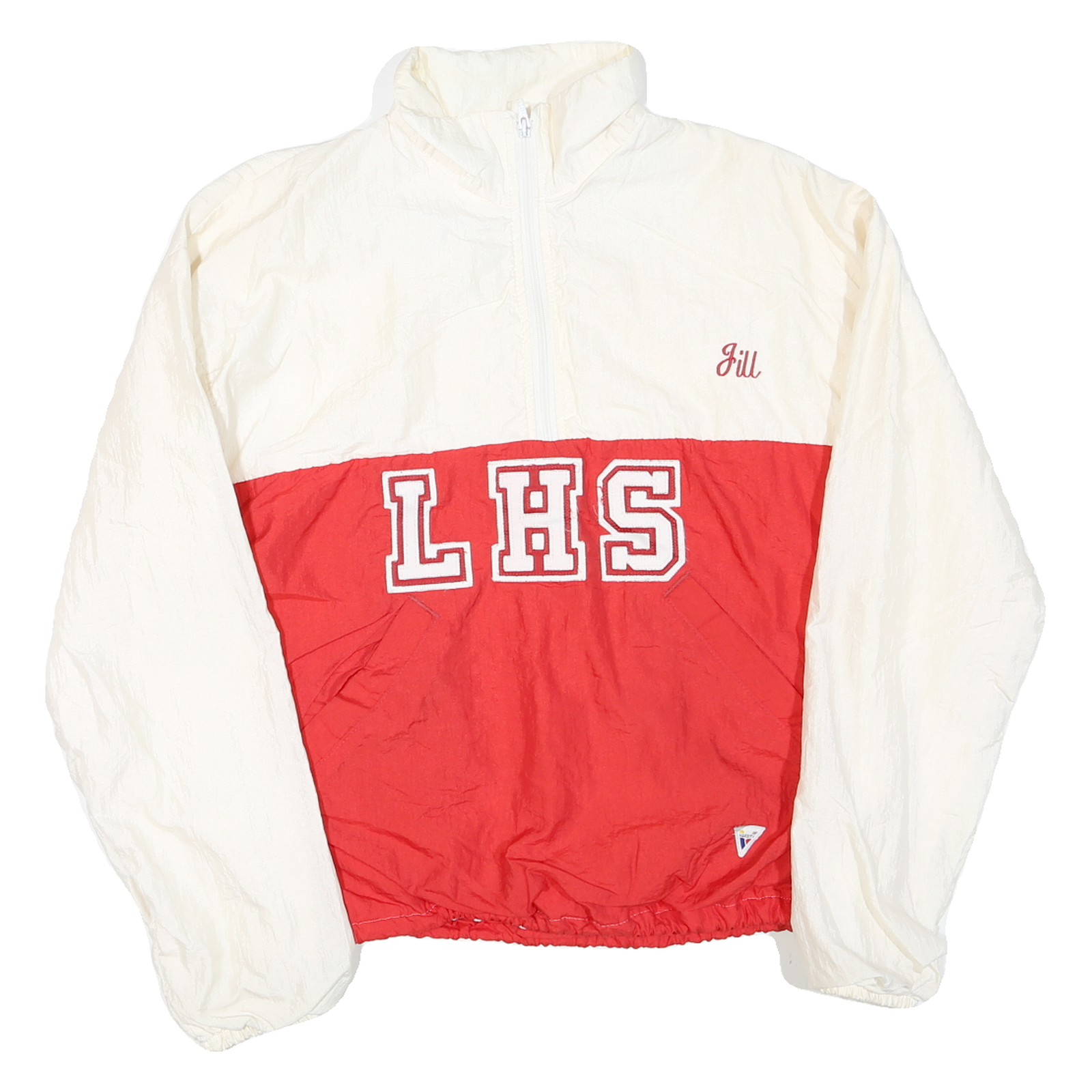 Mens Cream & Red LHS Zip Jacket L Polyester Blend Plain Casual Outerwear Refurbished - N/A refurbished available on Cerqular