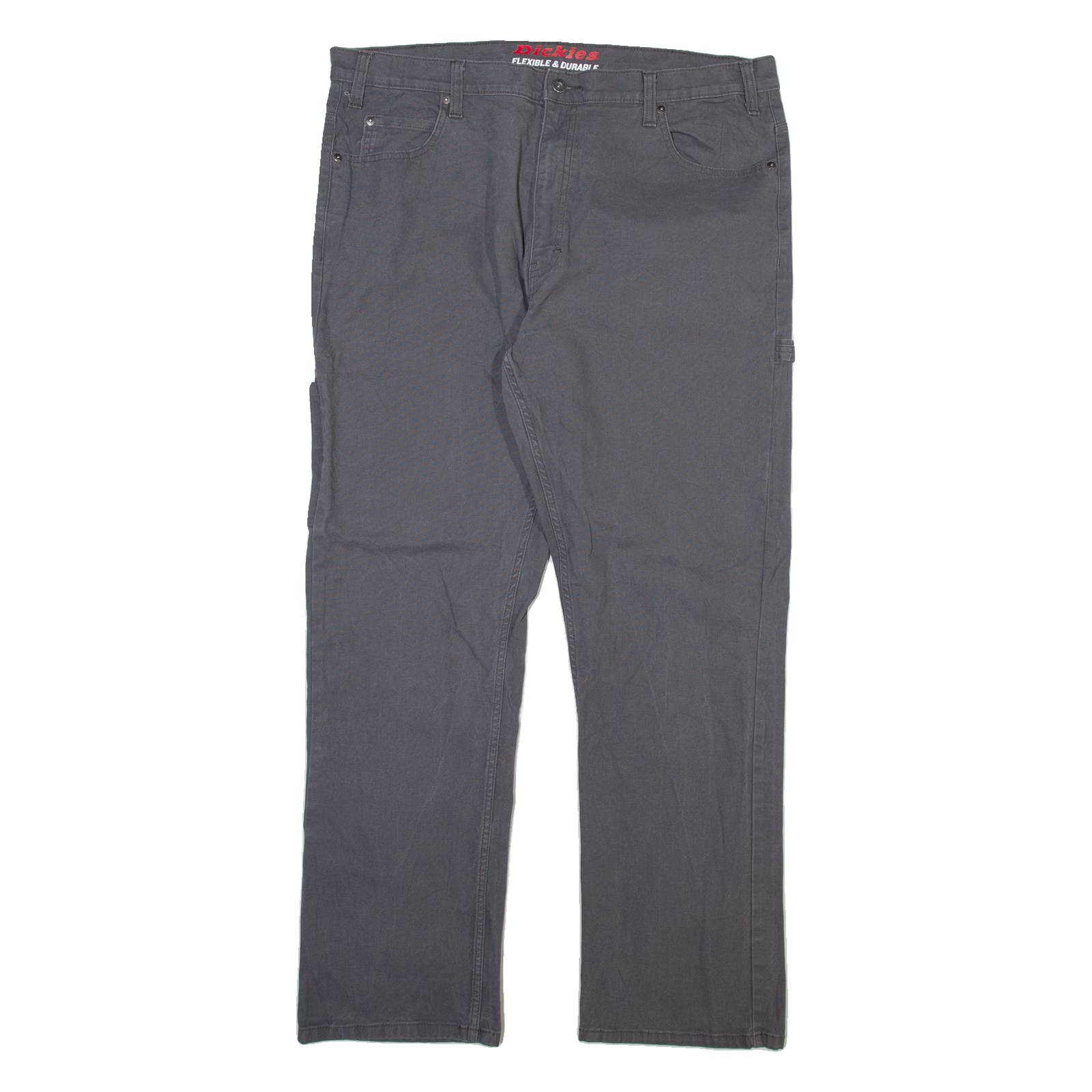 DICKIES Carpenter Mens Trousers Grey Regular Straight W40 L32 Refurbished - N/A refurbished available on Cerqular