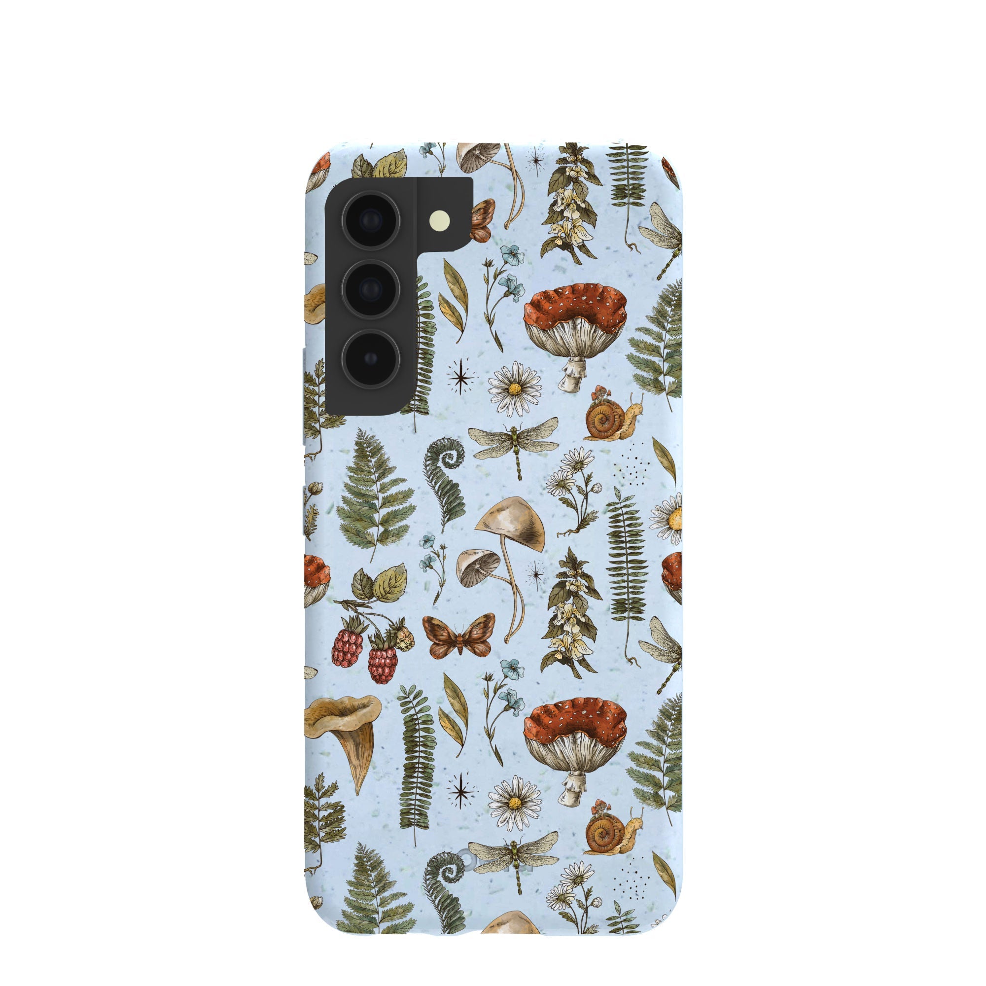 Powder Blue Nature walks Samsung Galaxy S22 Case Refurbished - Pela Case refurbished available on Cerqular
