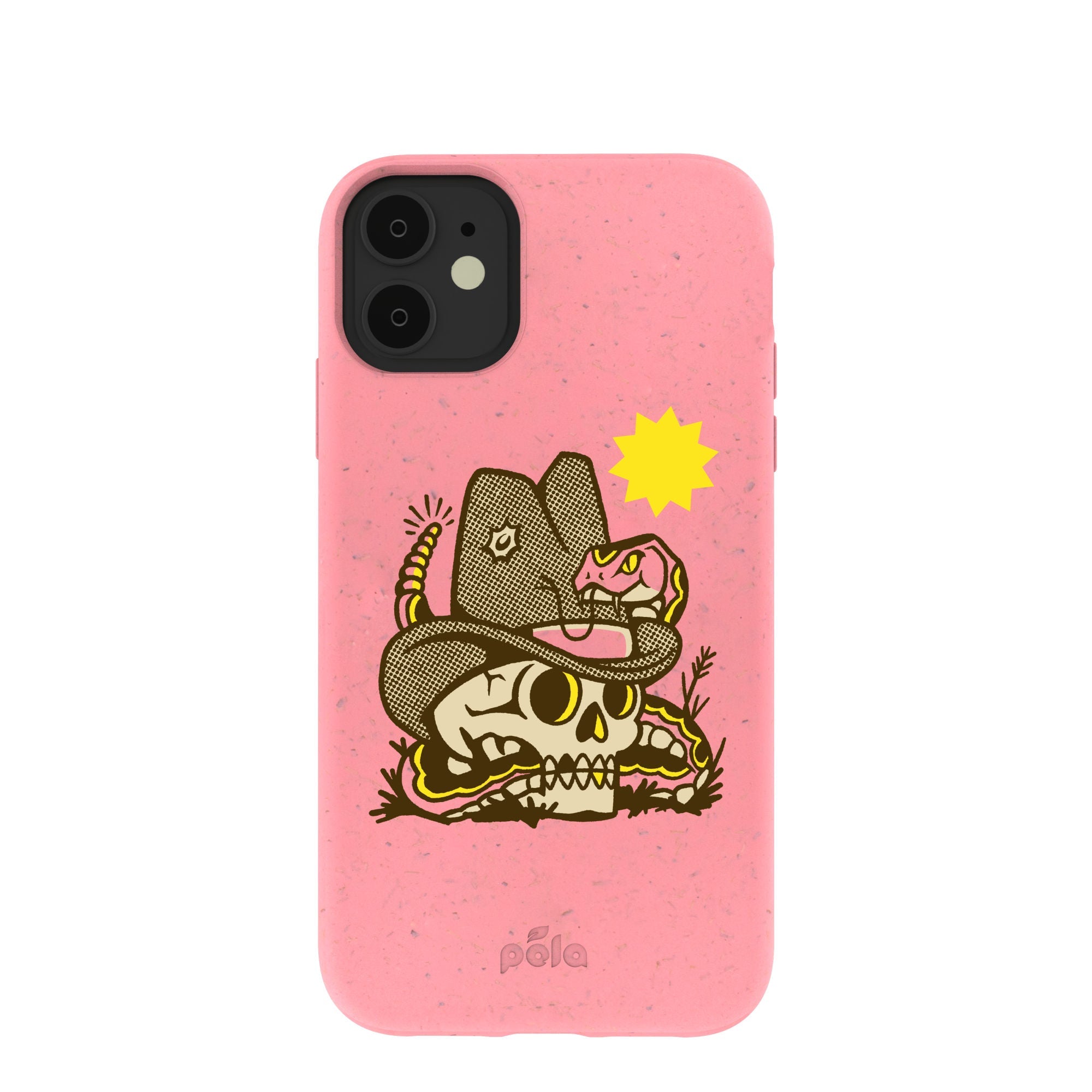 Bubblegum Pink Snakebite iPhone 11 Case Refurbished - Pela Case refurbished available on Cerqular