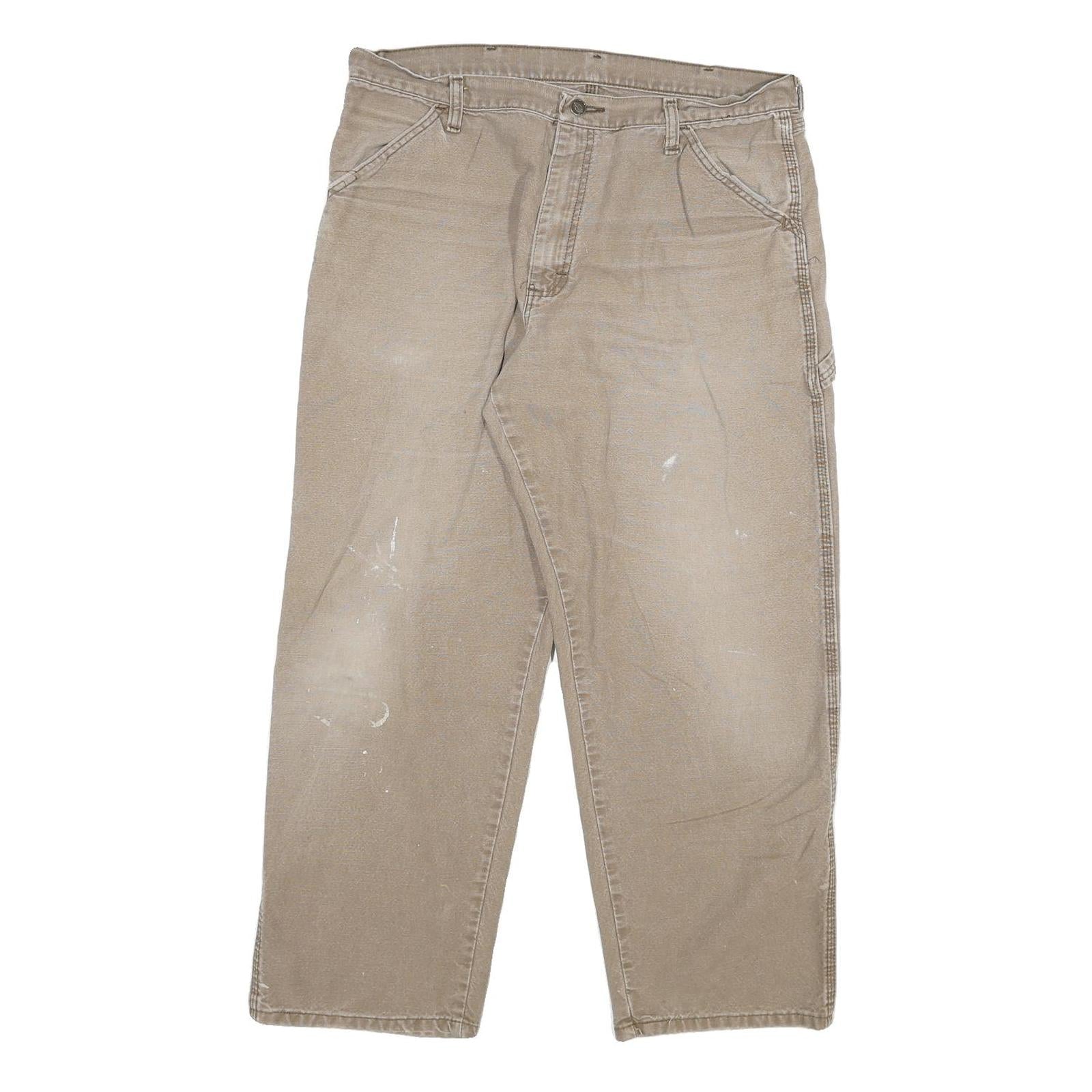 Buy DICKIES Mens Relaxed Beige Cotton Blend Relaxed Leg Trousers W34 L29 Workwear Refurbished - $37.69 DICKIES Mens Relaxed Beige Cotton Blend Relaxed Leg Trousers W34 L29 Workwear Refurbished - N/A refurbished available on Cerqular