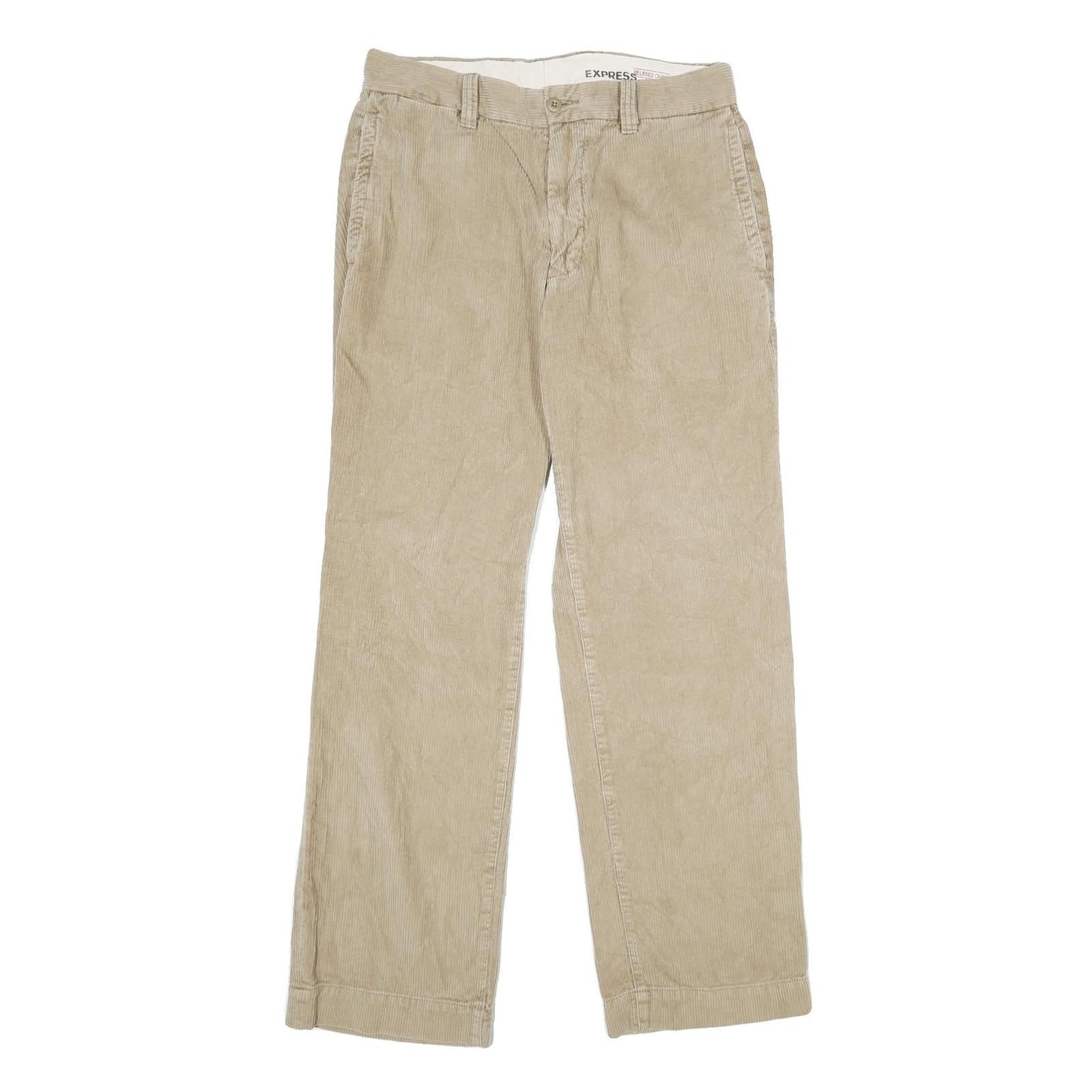Buy EXPRESS Mens Relaxed Beige Corduroy Trousers W32 L32 Casual Zip Cotton Refurbished - $23.39 EXPRESS Mens Relaxed Beige Corduroy Trousers W32 L32 Casual Zip Cotton Refurbished - N/A refurbished available on Cerqular