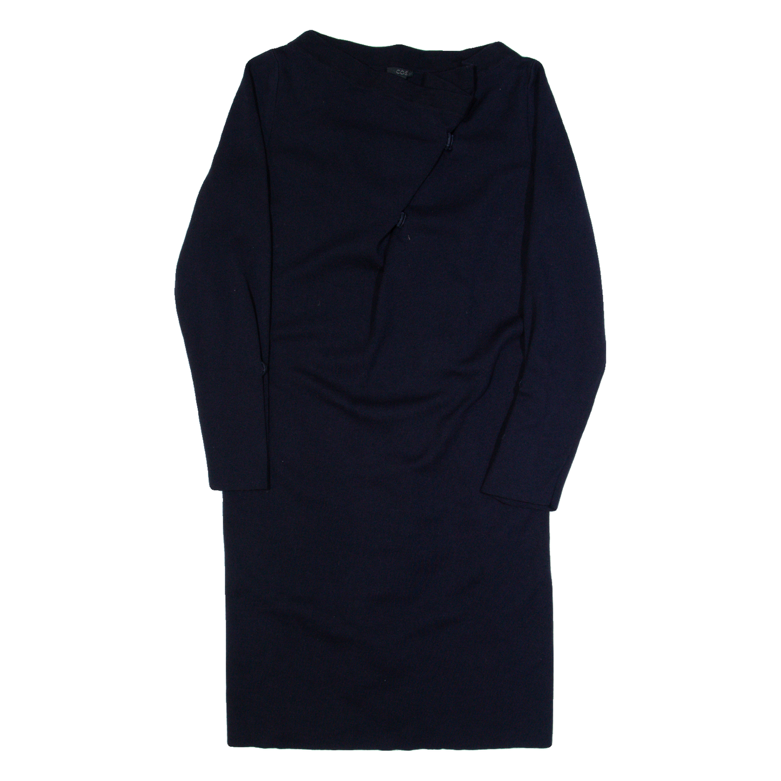 COS Womens Bodycon Dress Blue Wool Long Sleeve Knee Length S Refurbished - N/A refurbished available on Cerqular