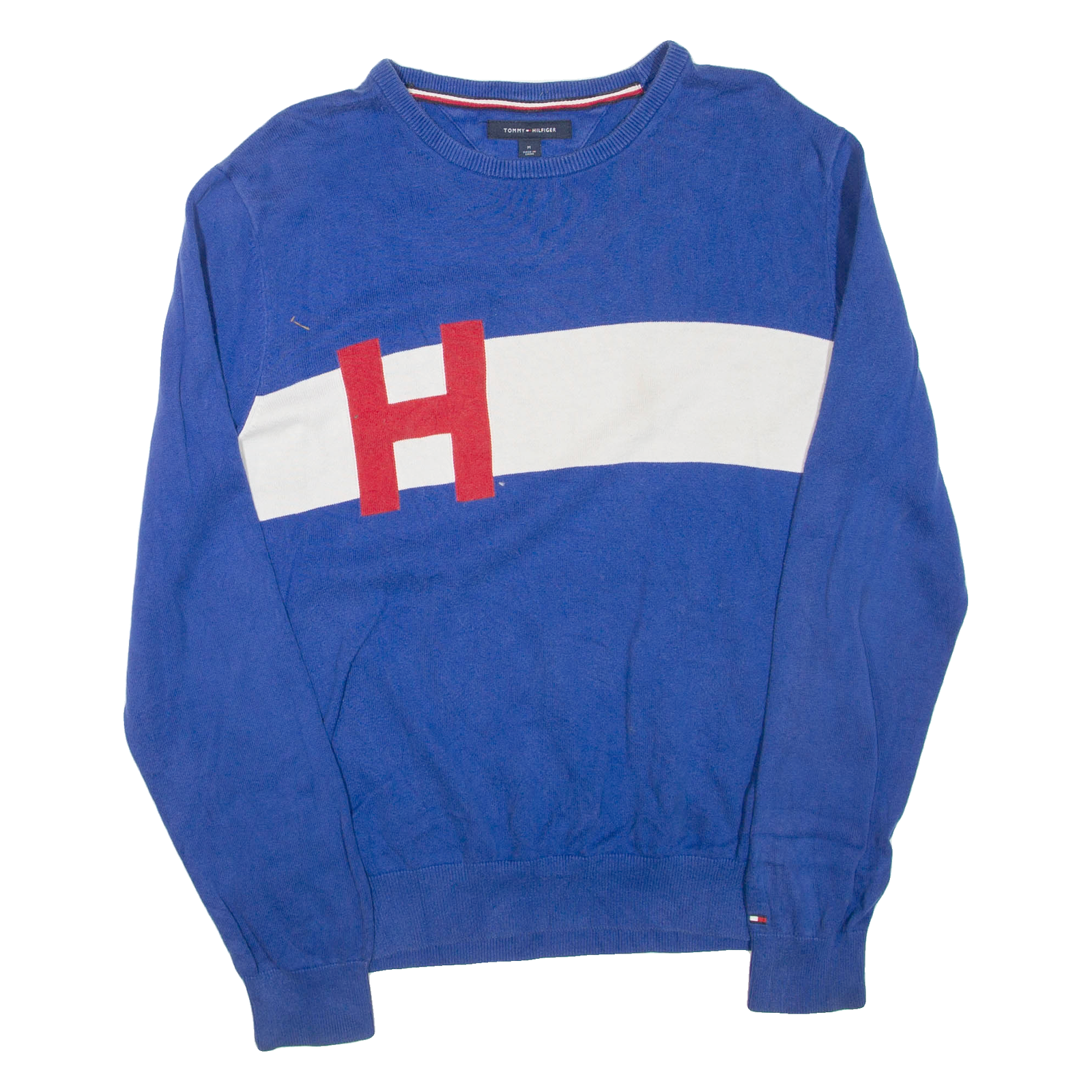 TOMMY HILFIGER Mens Jumper Blue Tight Knit M Refurbished - N/A refurbished available on Cerqular