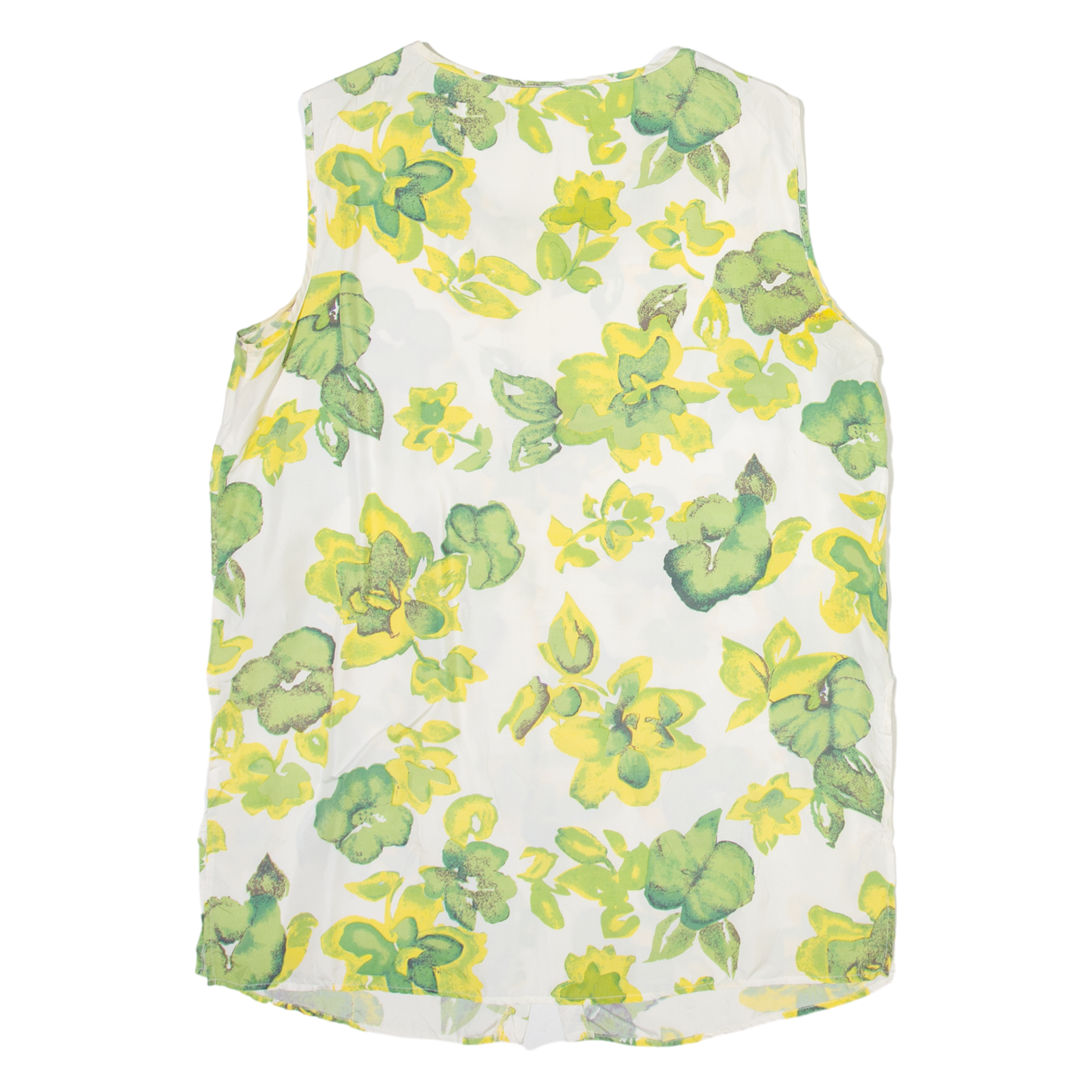 DIVINA Womens Printed Vest White Sleeveless Floral M Refurbished - N/A refurbished available on Cerqular