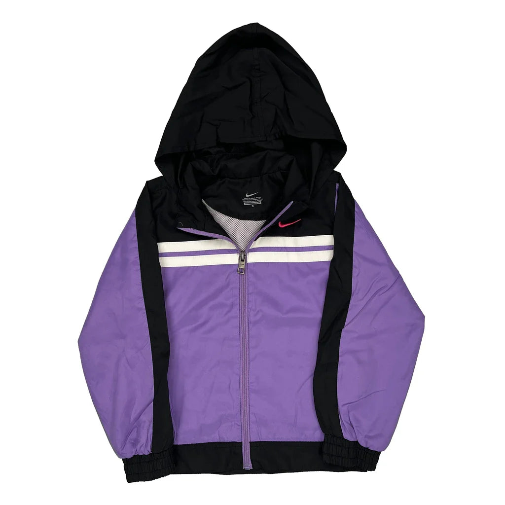 Age 6 Nike Windbreaker - XS Black Polyester Refurbished - Thrifted (note: this is a term often used to describe second- refurbished available on Cerqular