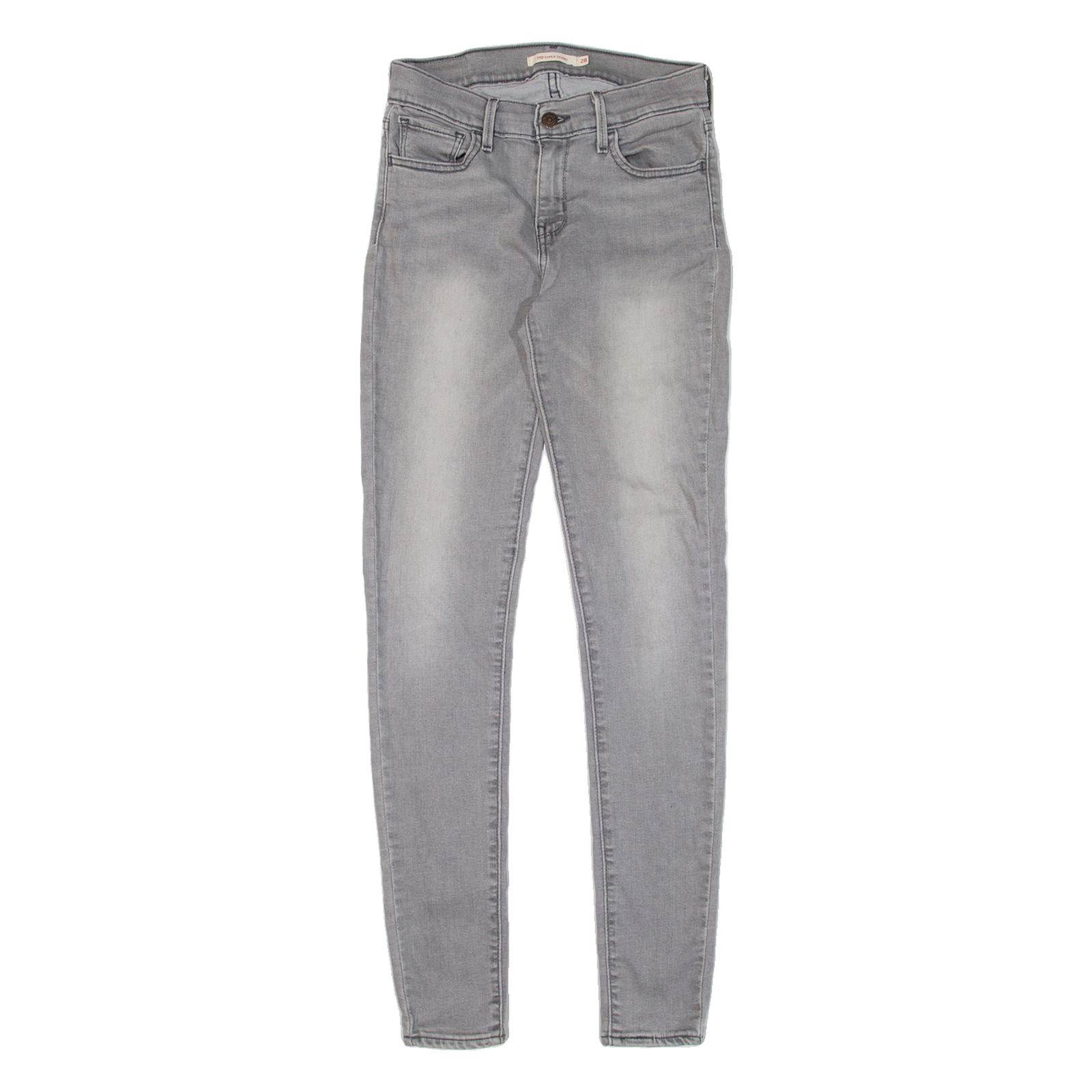 LEVI'S 710 Womens Jeans Grey Slim Skinny W25 L30 Refurbished - N/A refurbished available on Cerqular