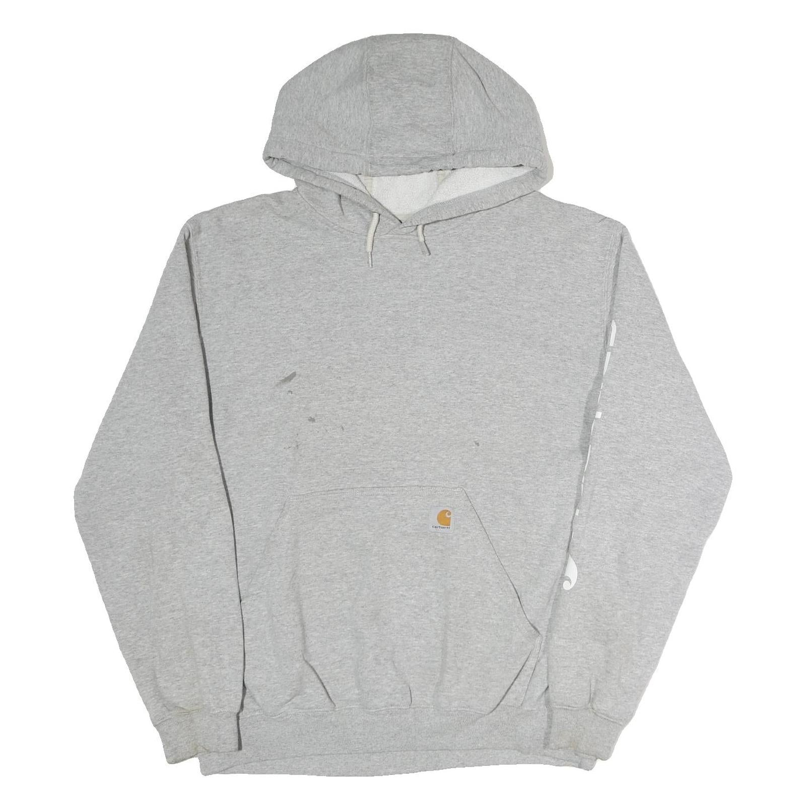CARHARTT Mens Grey Hoodie L Cotton Pullover Casual Sweatshirt Refurbished - N/A refurbished available on Cerqular