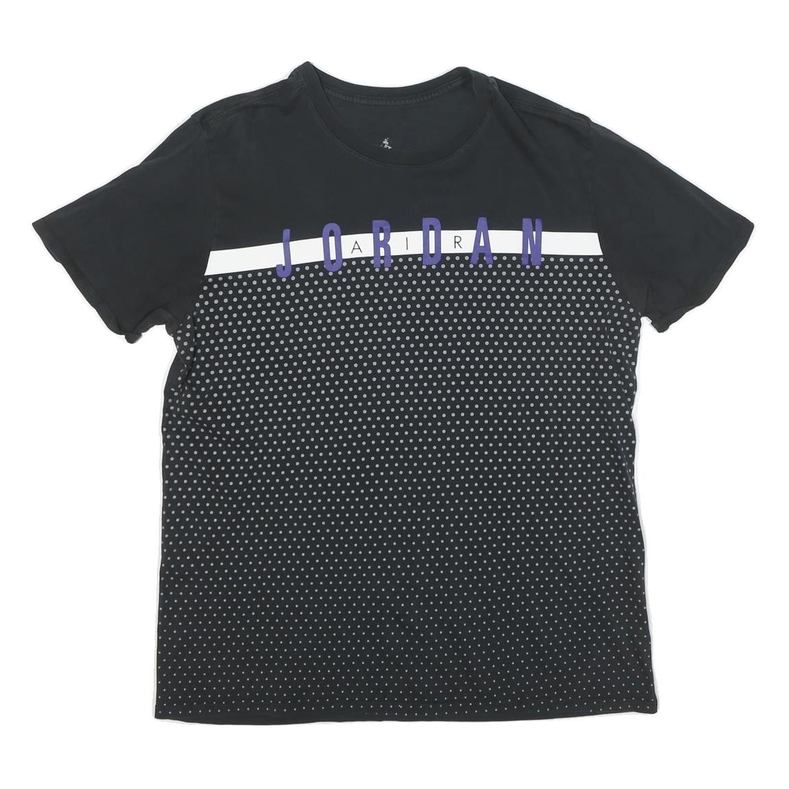 AIR JORDAN Mens Black & Purple Graphic T-Shirt M Short Sleeve Crew Neck Refurbished - N/A refurbished available on Cerqular