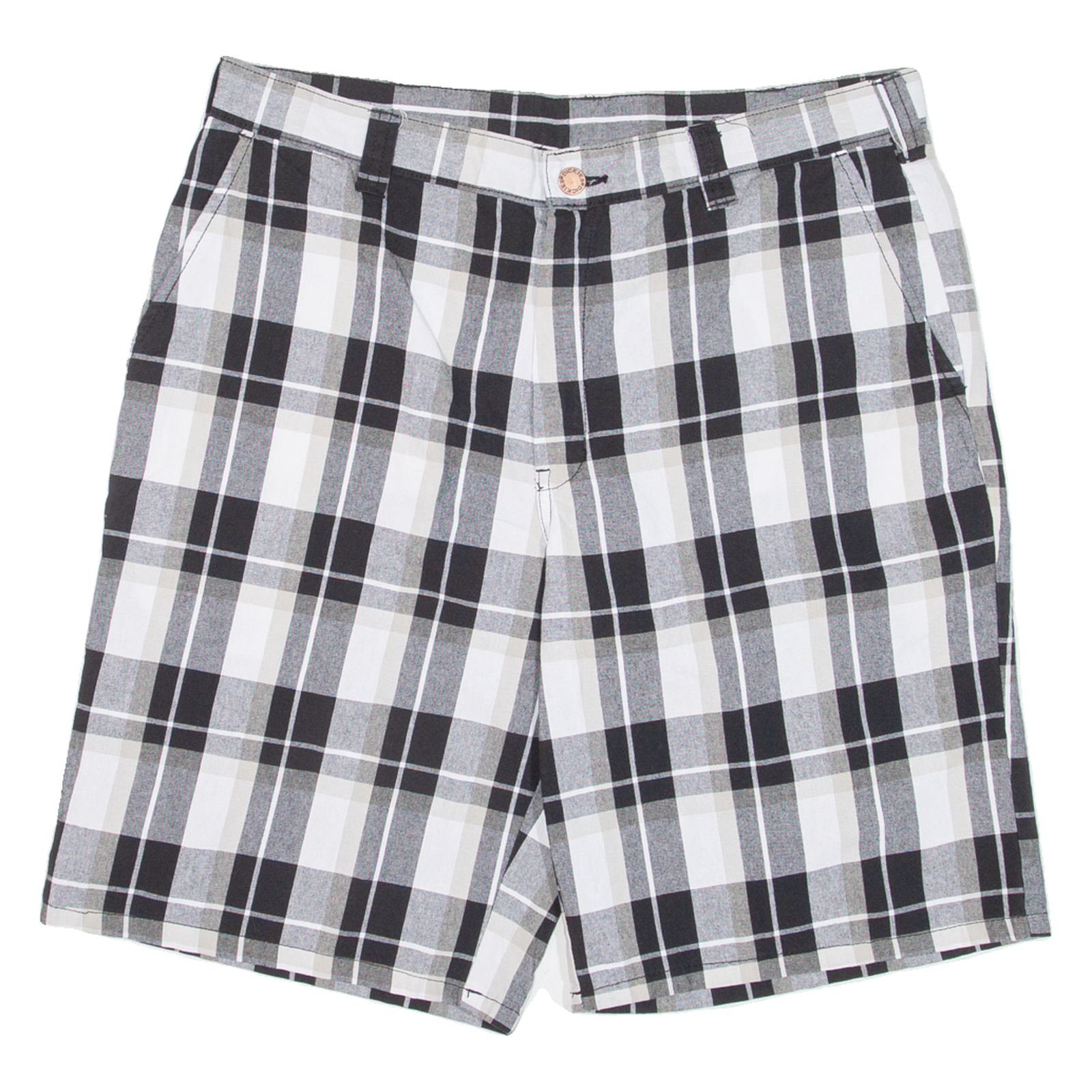DICKIES Mens Workwear Shorts Black Check M W34 Refurbished - N/A refurbished available on Cerqular