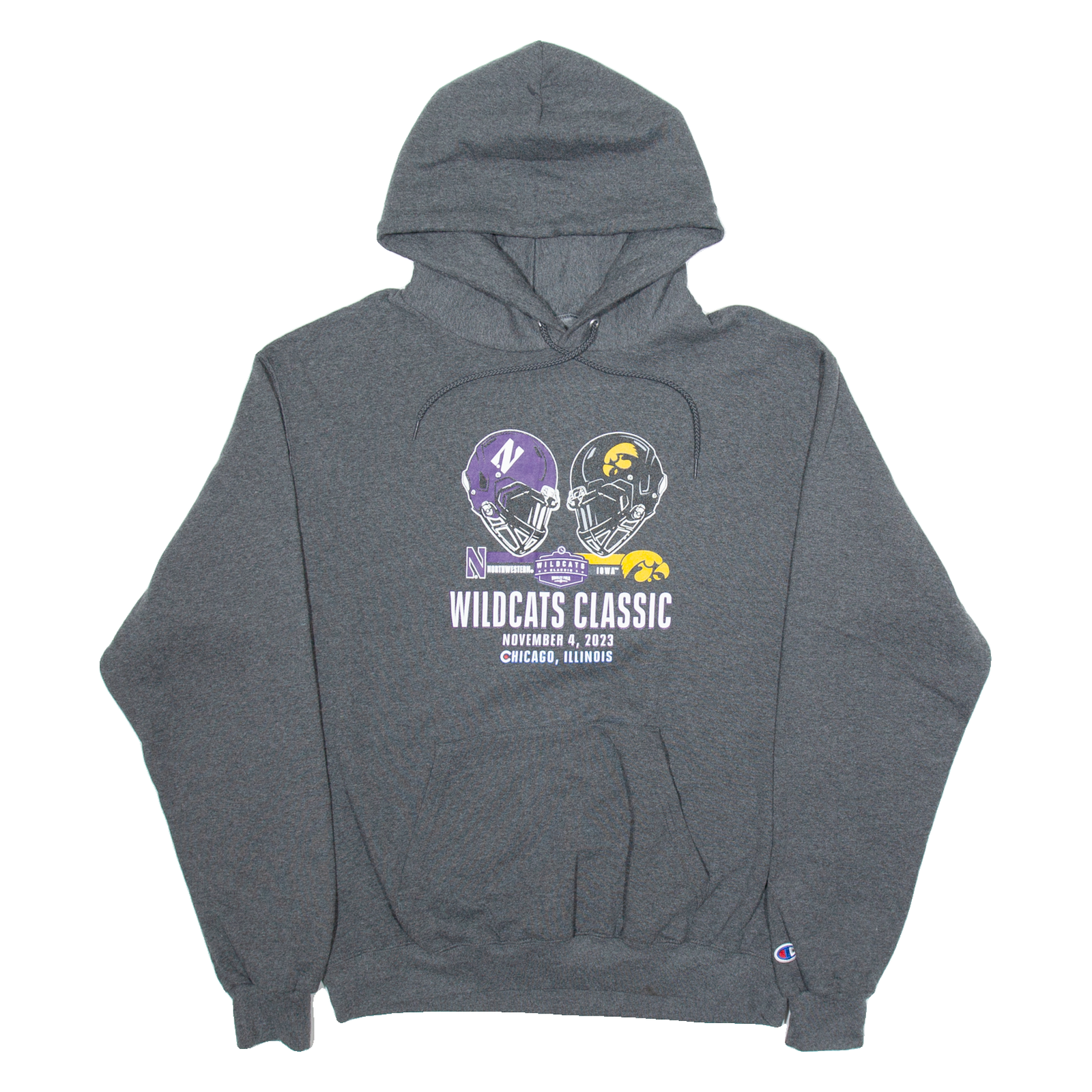 CHAMPION Wildcats Classic Mens Grey Hoodie USA L Refurbished - N/A refurbished available on Cerqular