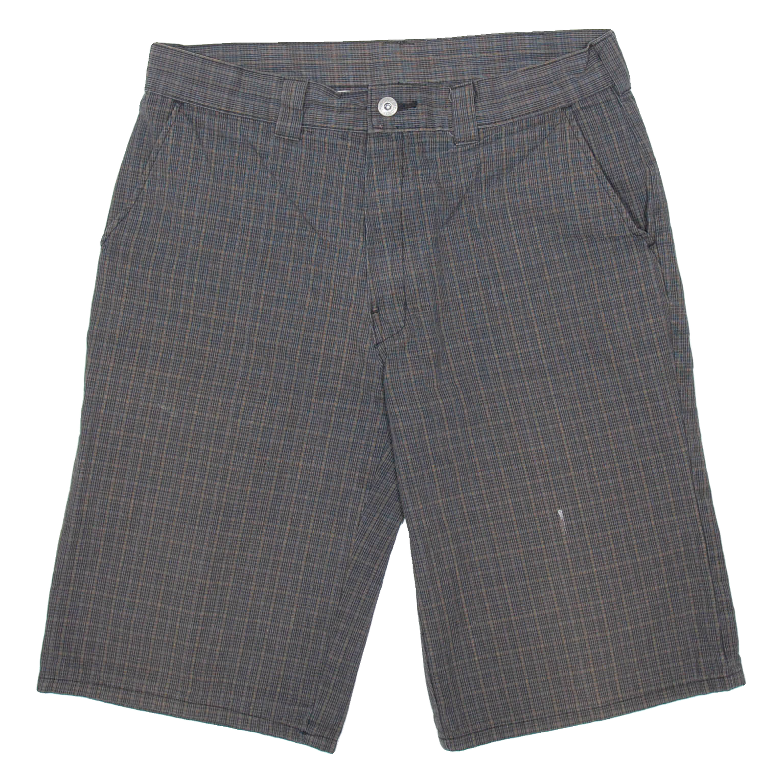 DICKIES Mens Workwear Shorts Grey Relaxed Check M W32 Refurbished - N/A refurbished available on Cerqular