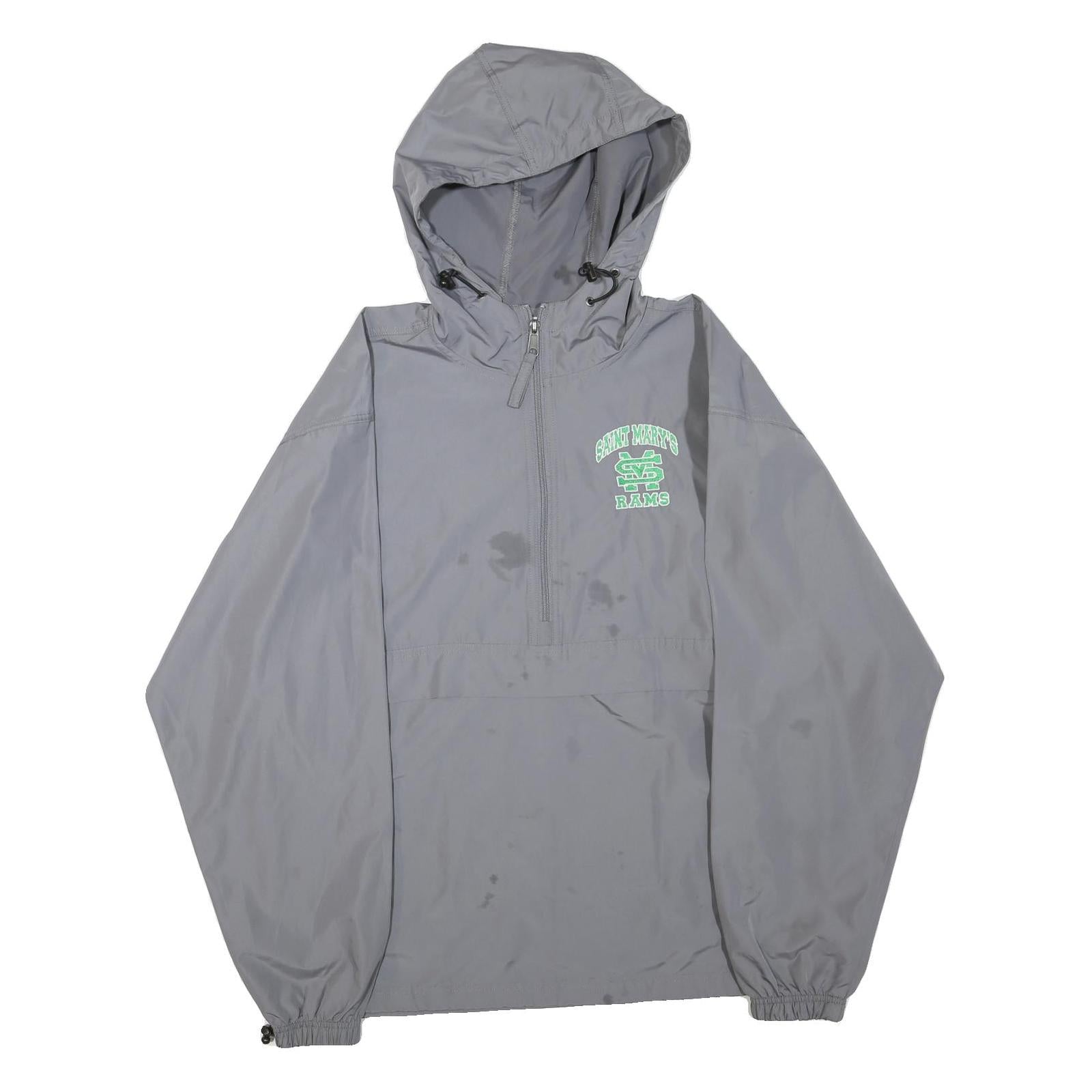 CHAMPION Mens Grey Zip Hooded Casual Jacket M Polyester Blend St Marys Rams Refurbished - N/A refurbished available on Cerqular