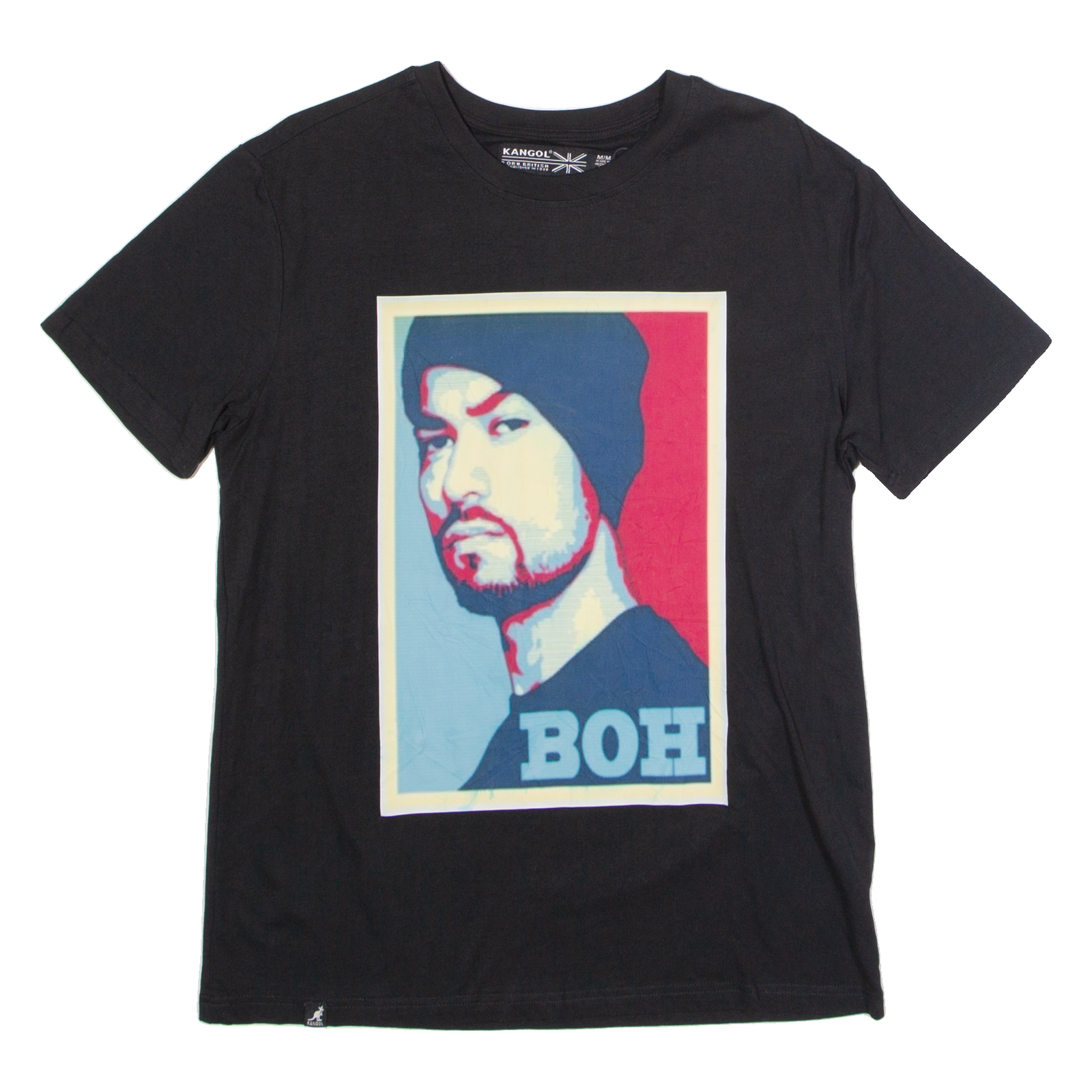 KANGOL BOH Mens T-Shirt Black Crew Neck M Refurbished - N/A refurbished available on Cerqular