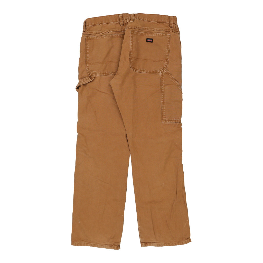 Dickies Carpenter Trousers - 34W 32L Brown Cotton Refurbished - Thrifted (note: this is a term often used to describe second- refurbished available on Cerqular