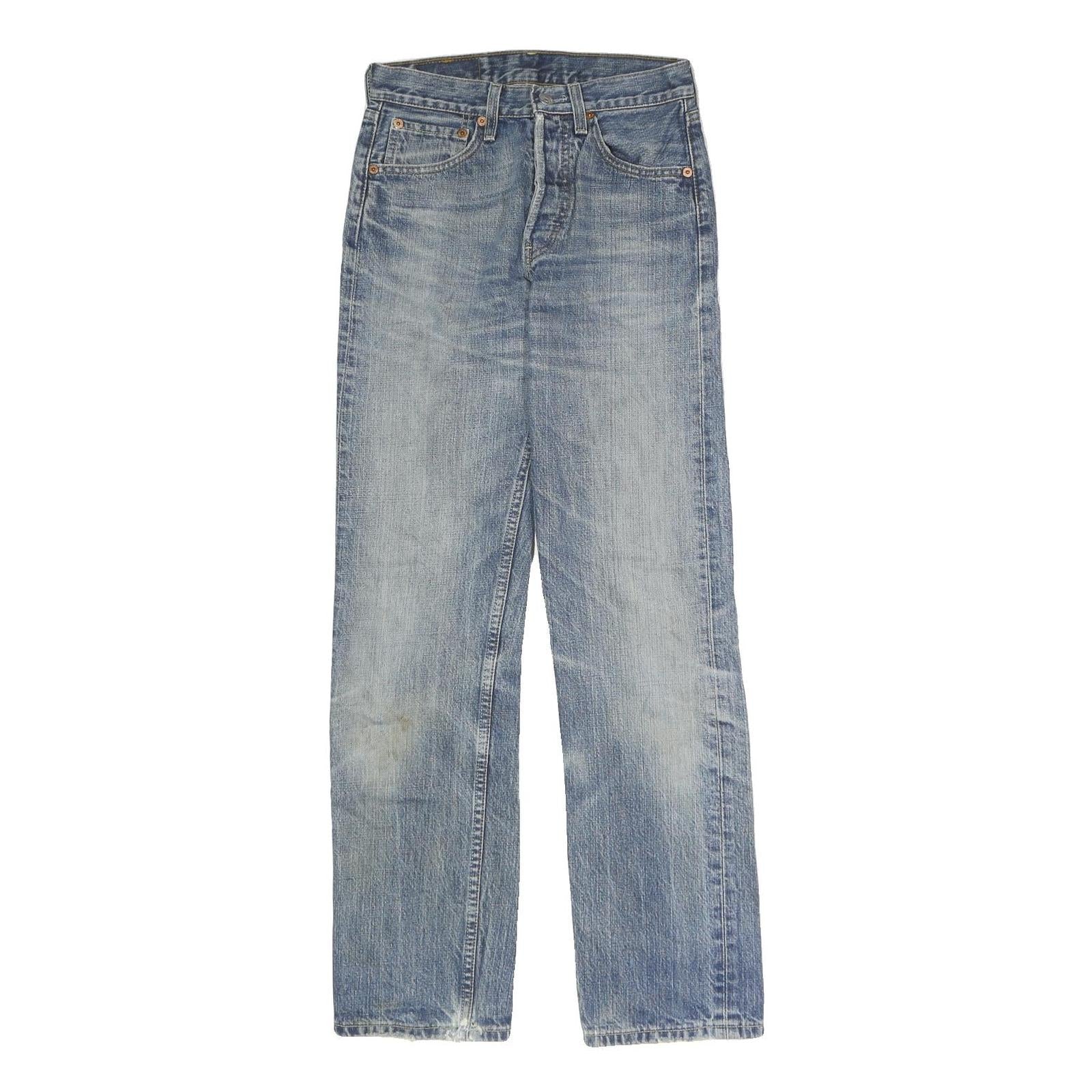 LEVI'S 501 Mens Jeans Blue Regular Straight Denim Medium W26 L29 Classic Button Refurbished - N/A refurbished available on Cerqular