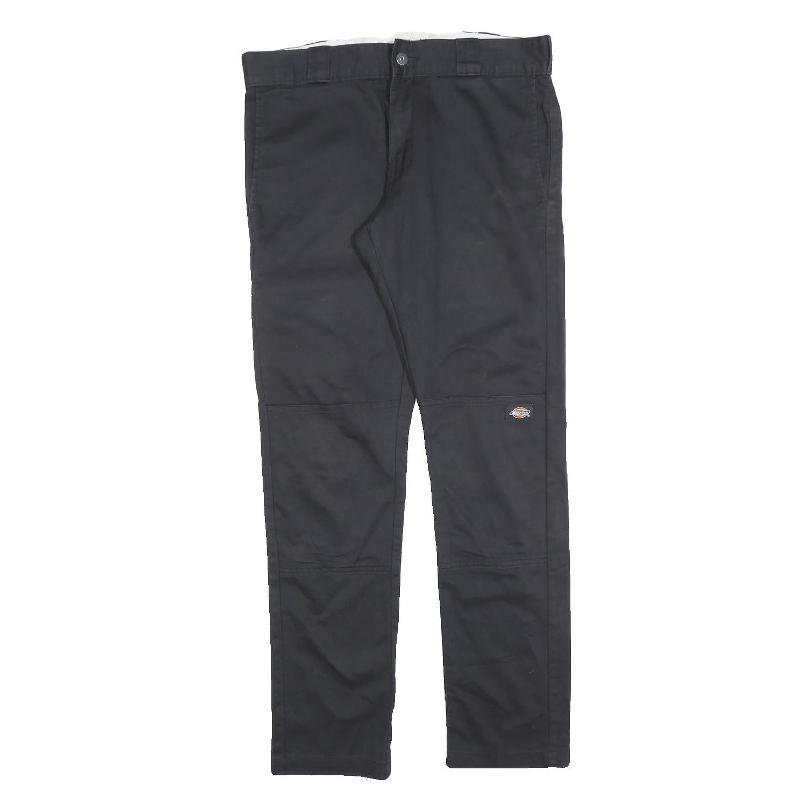 DICKIES Mens Cotton Blend Black Regular Straight Trousers W32 L32 Workwear Zip Refurbished - N/A refurbished available on Cerqular