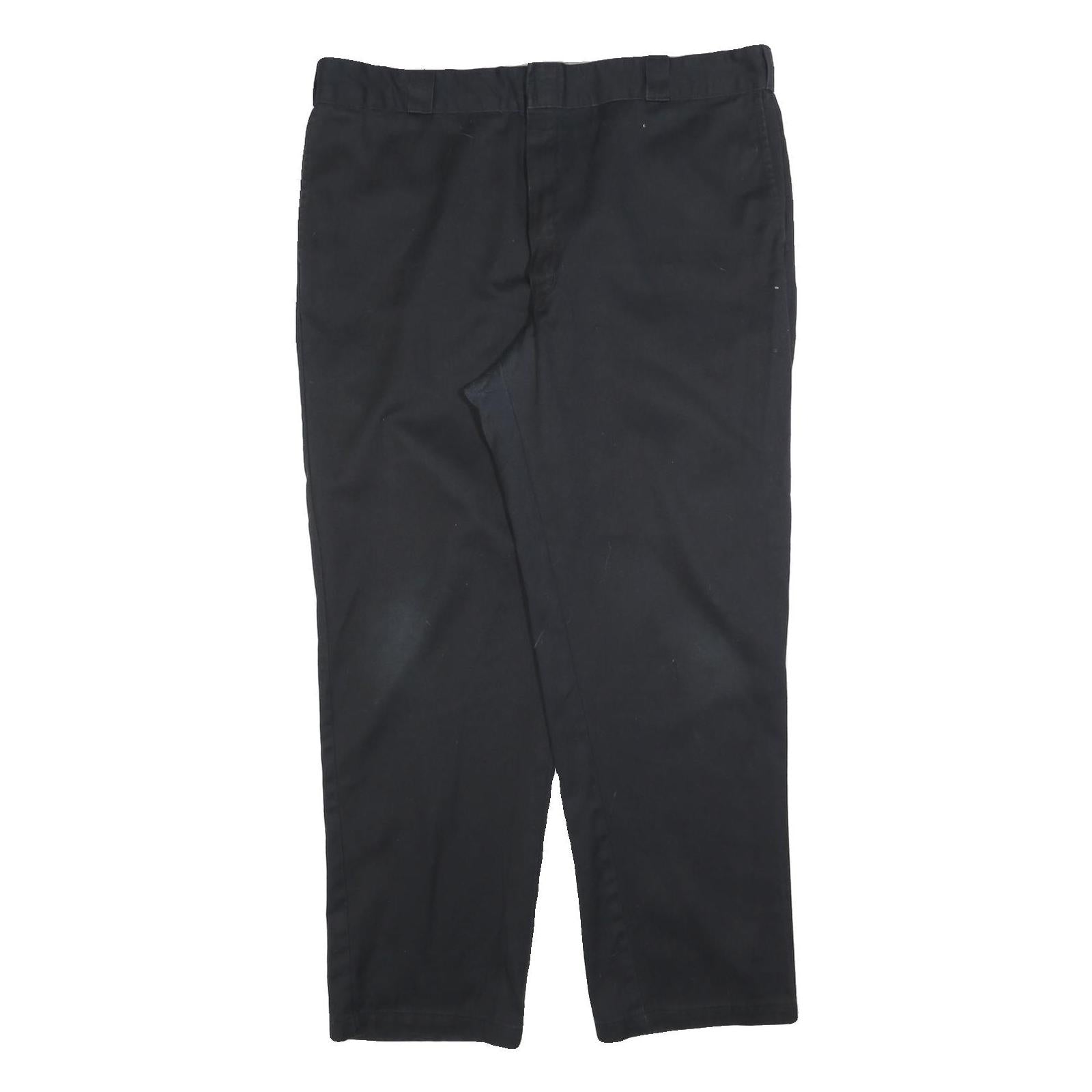 DICKIES Mens Cotton Blend Black Regular Straight Trousers W42 L32 Workwear Zip Refurbished - N/A refurbished available on Cerqular