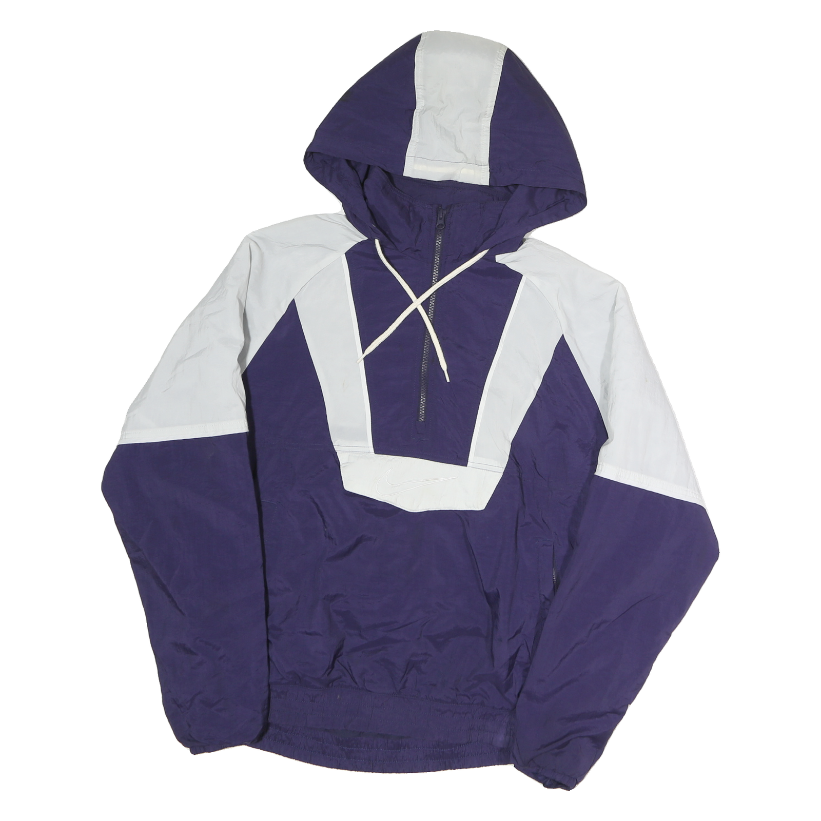 Buy NIKE Womens Purple & White Hooded Zip Jacket M Polyester Colourblock Sportswear Refurbished - $49.39 NIKE Womens Purple & White Hooded Zip Jacket M Polyester Colourblock Sportswear Refurbished - N/A refurbished available on Cerqular
