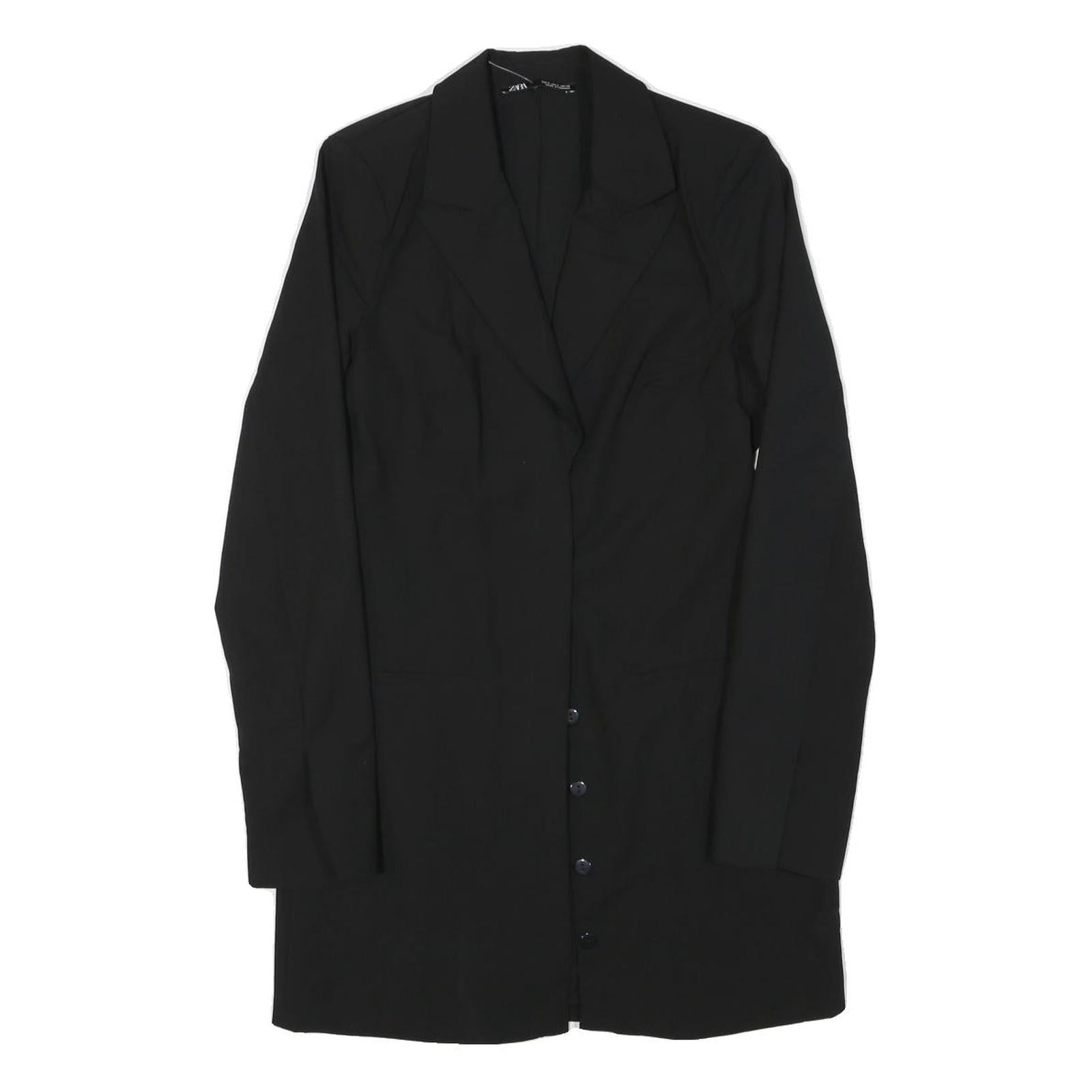 Buy ZARA Womens Black Tailored Jacket S Polyester Blend Button Plain Long Sleeve Refurbished - $36.39 ZARA Womens Black Tailored Jacket S Polyester Blend Button Plain Long Sleeve Refurbished - N/A refurbished available on Cerqular