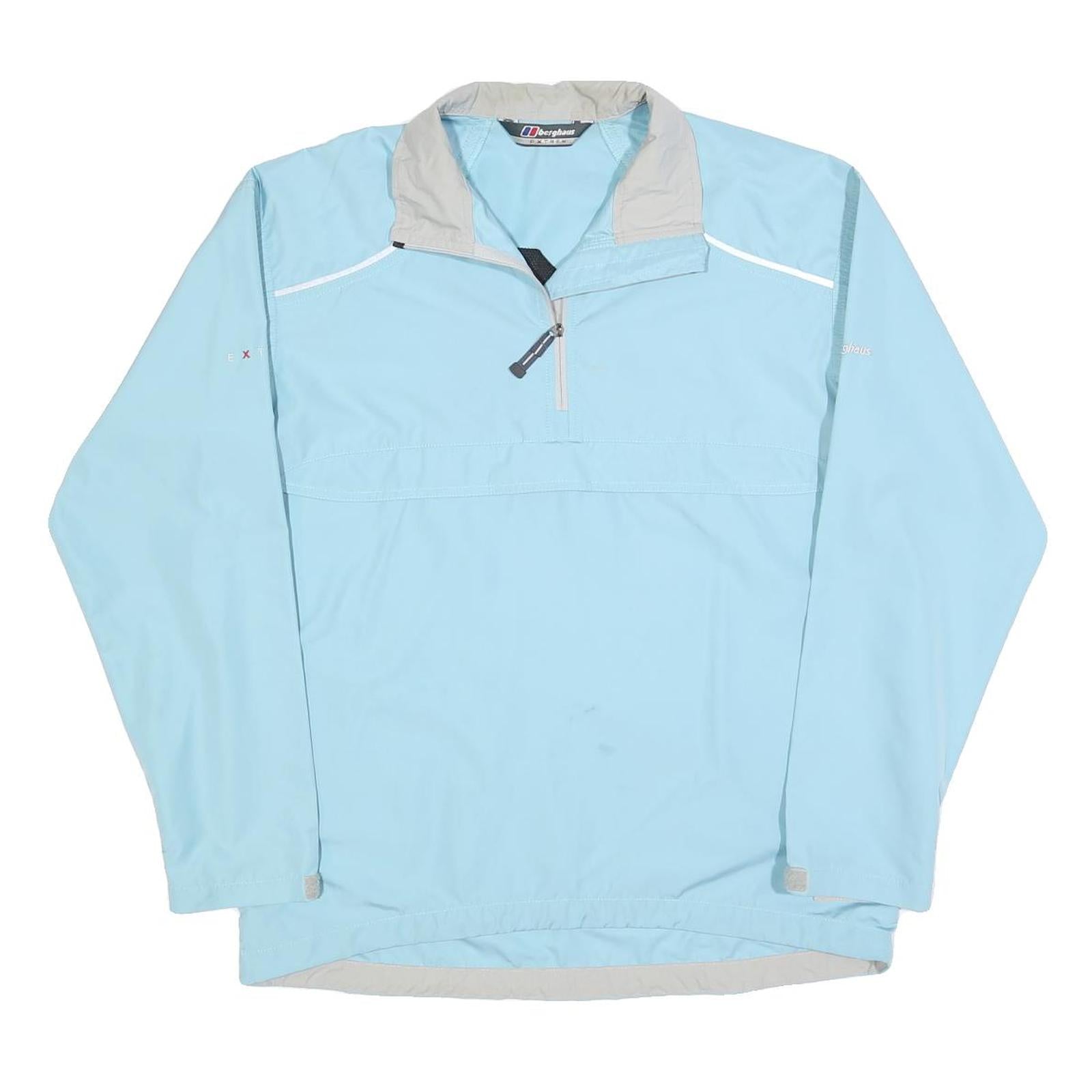 BERGHAUS Womens Blue & Beige Outdoor Jacket L Cotton Blend Zip Reflective Refurbished - N/A refurbished available on Cerqular