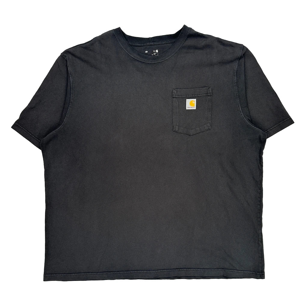 Carhartt T-Shirt - 2XL Black Cotton Refurbished - Thrifted (note: this is a term often used to describe second- refurbished available on Cerqular