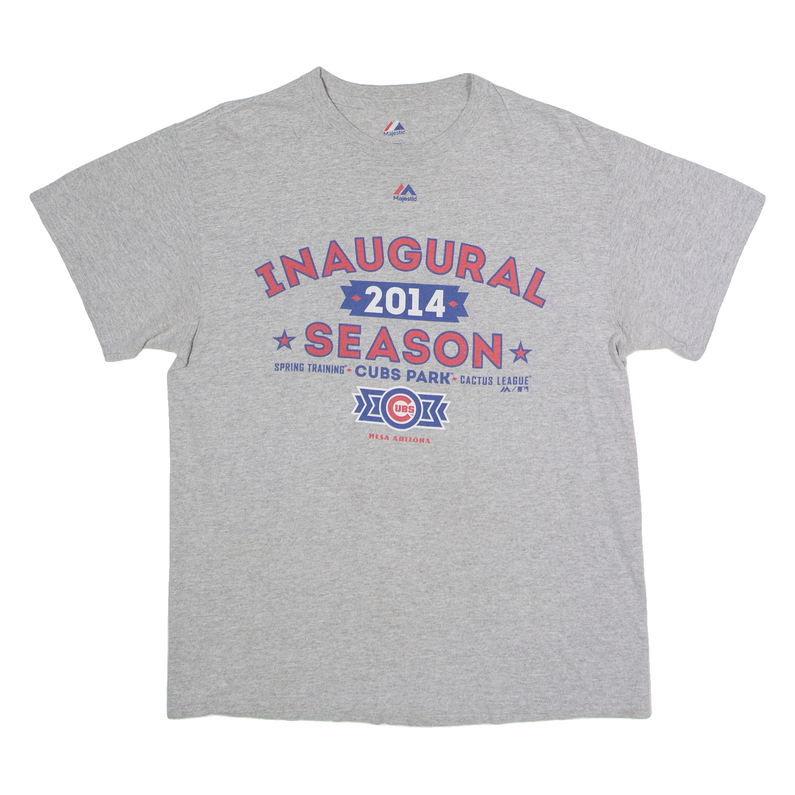 Buy MAJESTIC Chicago Cubs 2014 Inaugural Season Mens T-Shirt Grey USA Crew Neck M Refurbished - $20.79 MAJESTIC Chicago Cubs 2014 Inaugural Season Mens T-Shirt Grey USA Crew Neck M Refurbished - N/A refurbished available on Cerqular