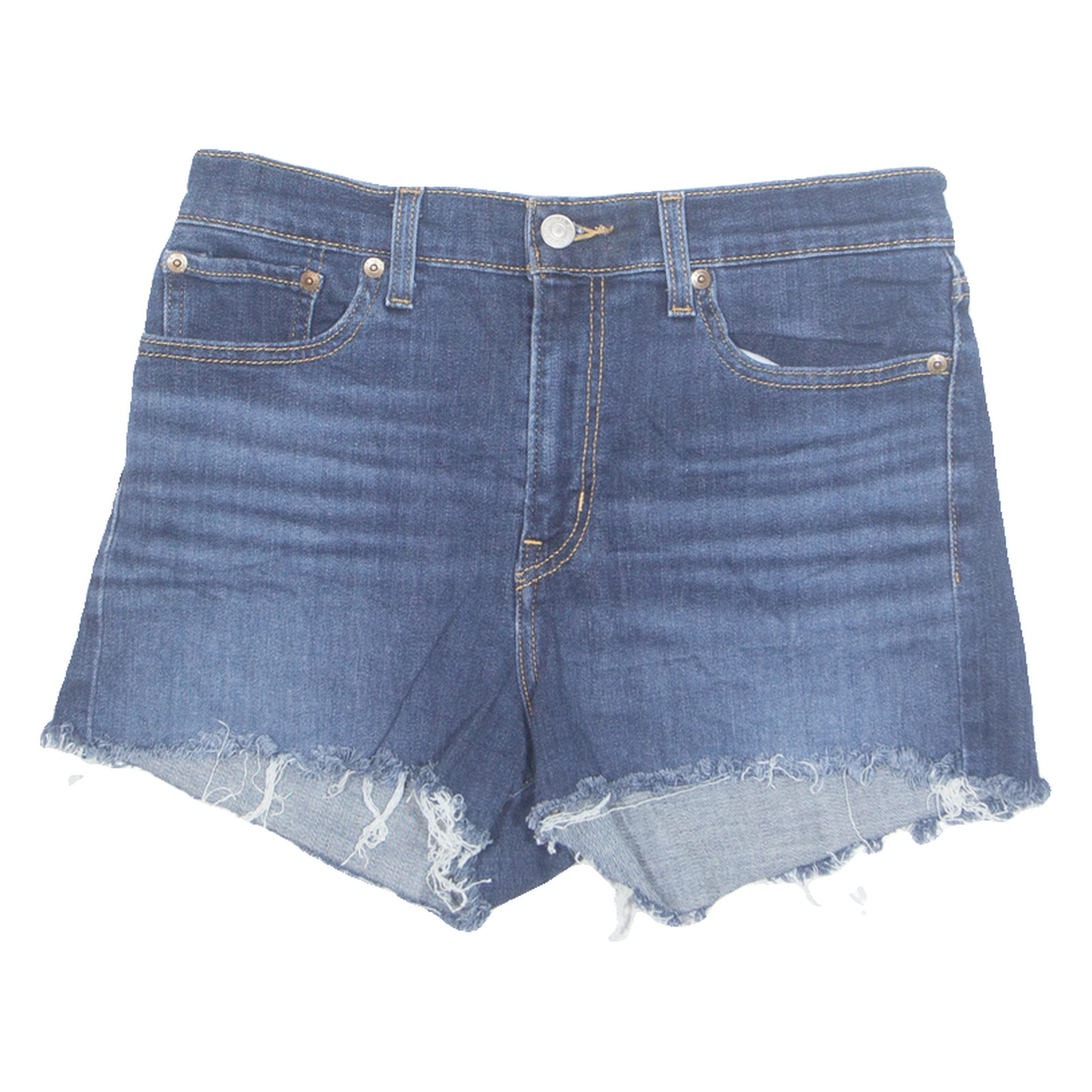 LEVI'S Cut Off High Rise Womens Denim Shorts Blue Relaxed M W30 Refurbished - N/A refurbished available on Cerqular