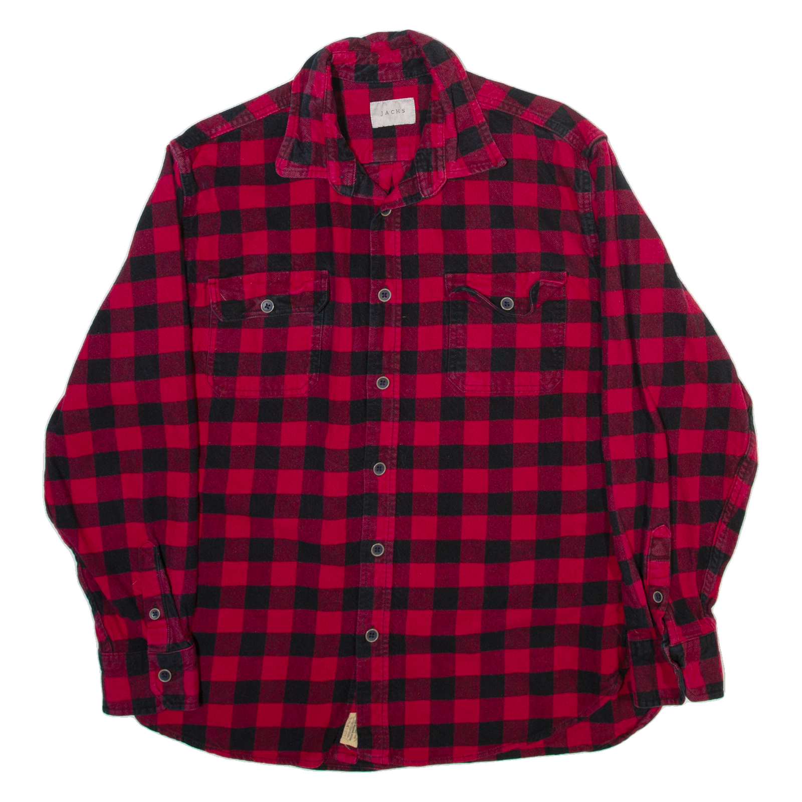JACHS Mens Shirt Red Check Long Sleeve L Refurbished - N/A refurbished available on Cerqular