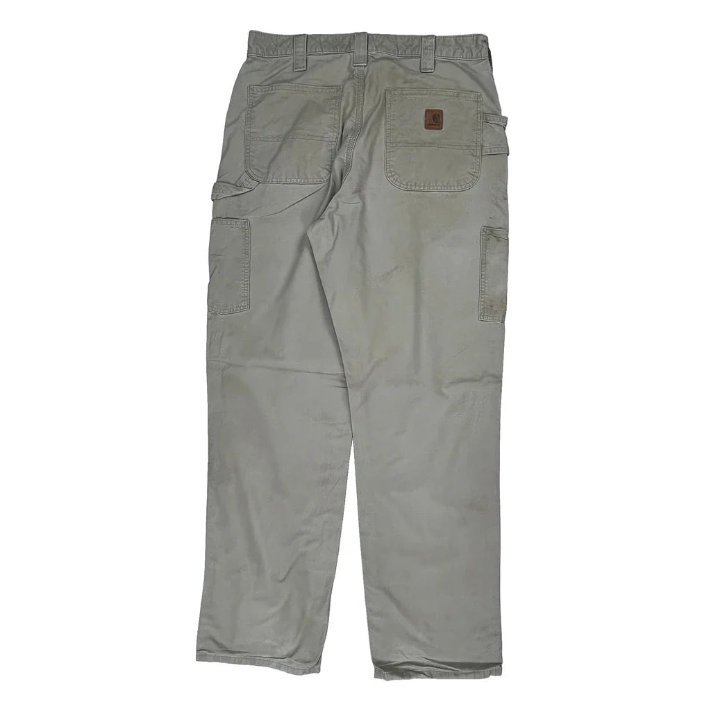 Buy Carhartt Carpenter Trousers - 34W 34L Beige Cotton Refurbished - $52.25 Carhartt Carpenter Trousers - 34W 34L Beige Cotton Refurbished - Thrifted (note: this is a term often used to describe second- refurbished available on Cerqular