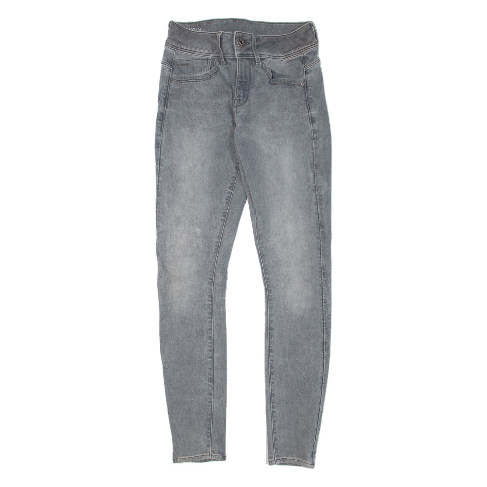G-STAR RAW Lynn Womens Jeans Grey Slim Skinny Denim Stone Wash W26 L30 Refurbished - N/A refurbished available on Cerqular