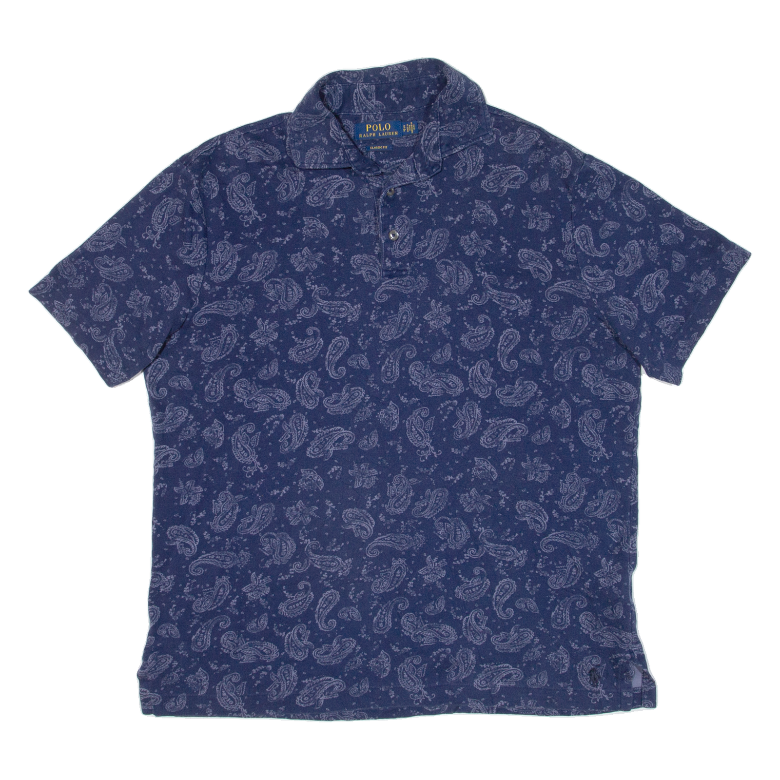 POLO RALPH LAUREN Mens Polo Shirt Blue Paisley S Refurbished - N/A refurbished available on Cerqular
