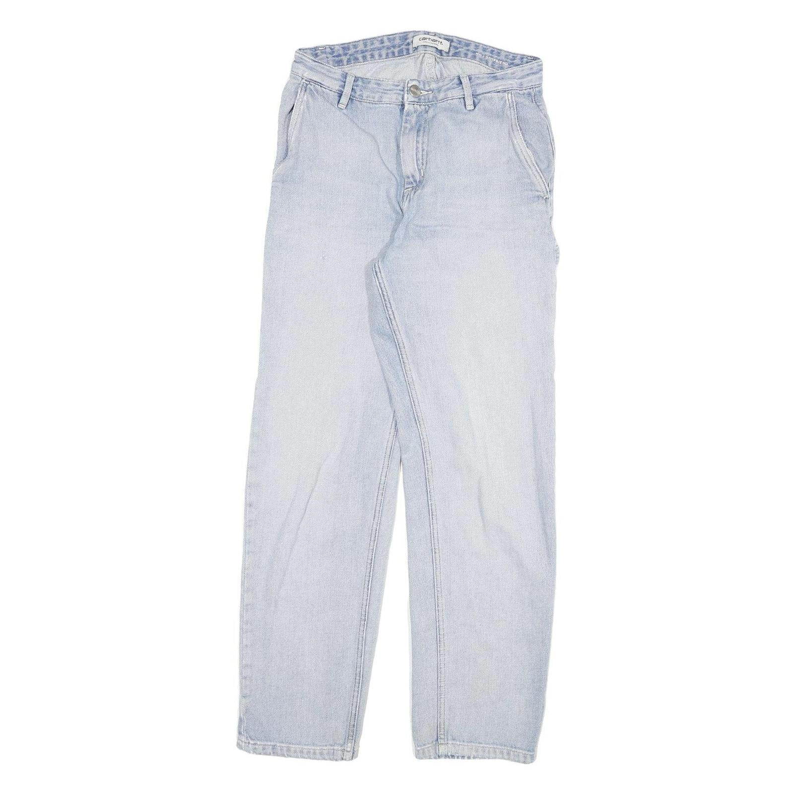 CARHARTT Womens Regular Fit Straight Leg Denim Light W26 L27 Cotton Blend Zip Refurbished - N/A refurbished available on Cerqular