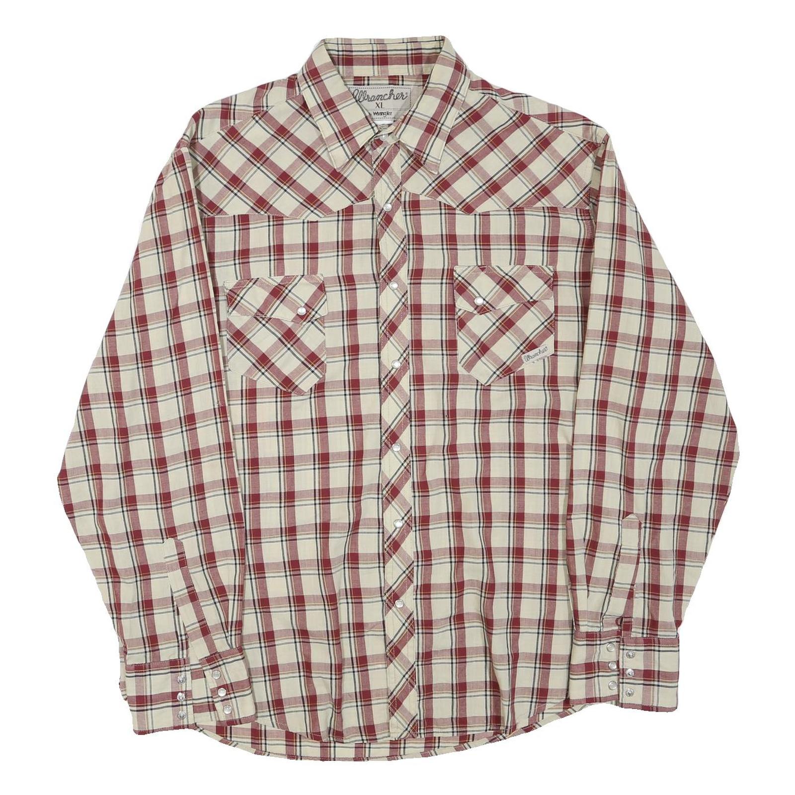 Buy WRANGLER Mens Beige & Maroon Check Shirt XL Classic Western Style Long Sleeve Refurbished - $45.49 WRANGLER Mens Beige & Maroon Check Shirt XL Classic Western Style Long Sleeve Refurbished - N/A refurbished available on Cerqular