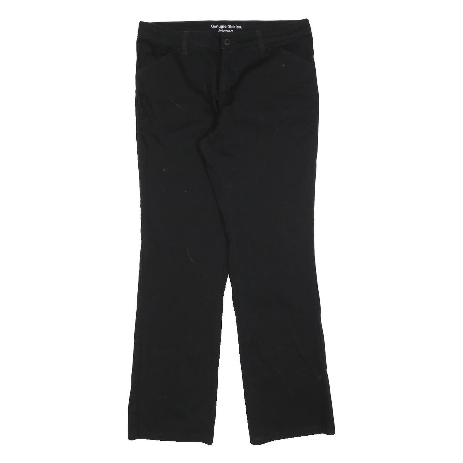 DICKIES Womens Cotton Blend Black Relaxed Straight Trousers W32 L30 Workwear Refurbished - N/A refurbished available on Cerqular