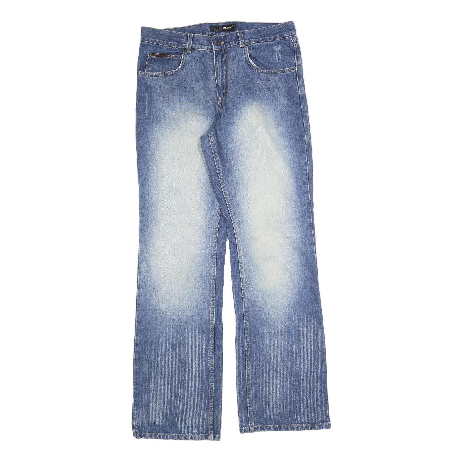 BLEND Mens Relaxed Blue Denim Medium Wash W33 L34 Jeans Zip Closure Casual Refurbished - N/A refurbished available on Cerqular